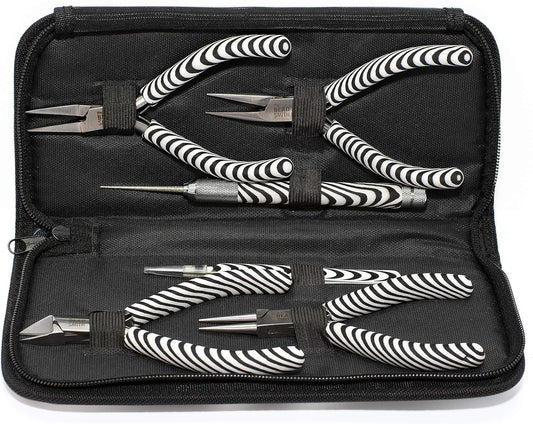 Beadsmith xtl-7654 6 Piezas Zebra Herramienta Kit con Funda