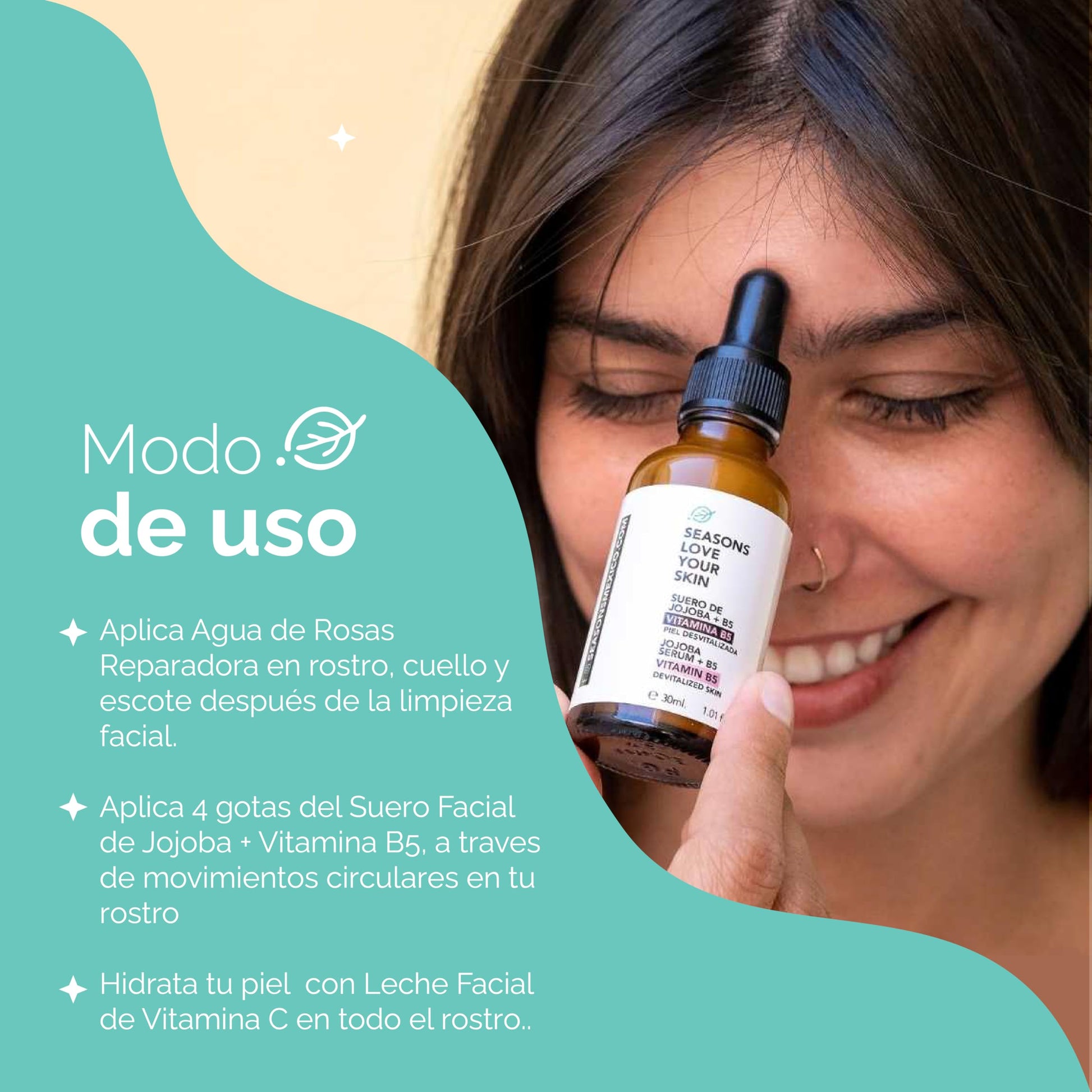 Kit Skincare Tratamiento Facial Revitalizante Seasons | Tónico Agua de Rosas + Serum Facial Jojoba + Hidratante Vitamina C