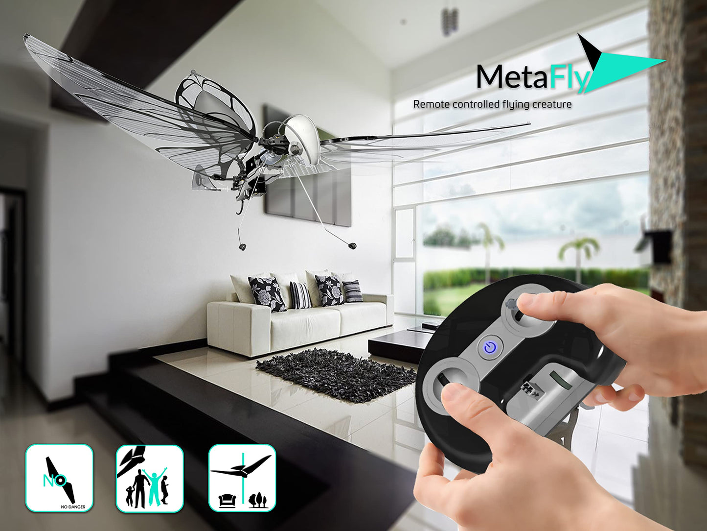 Kit de Actualización MetaFly BionicBird Alta Tecnología Biomimética Electrónica y Radiocontrolada para Uso en Interiores y Exteriores con Accesorios Adicionales