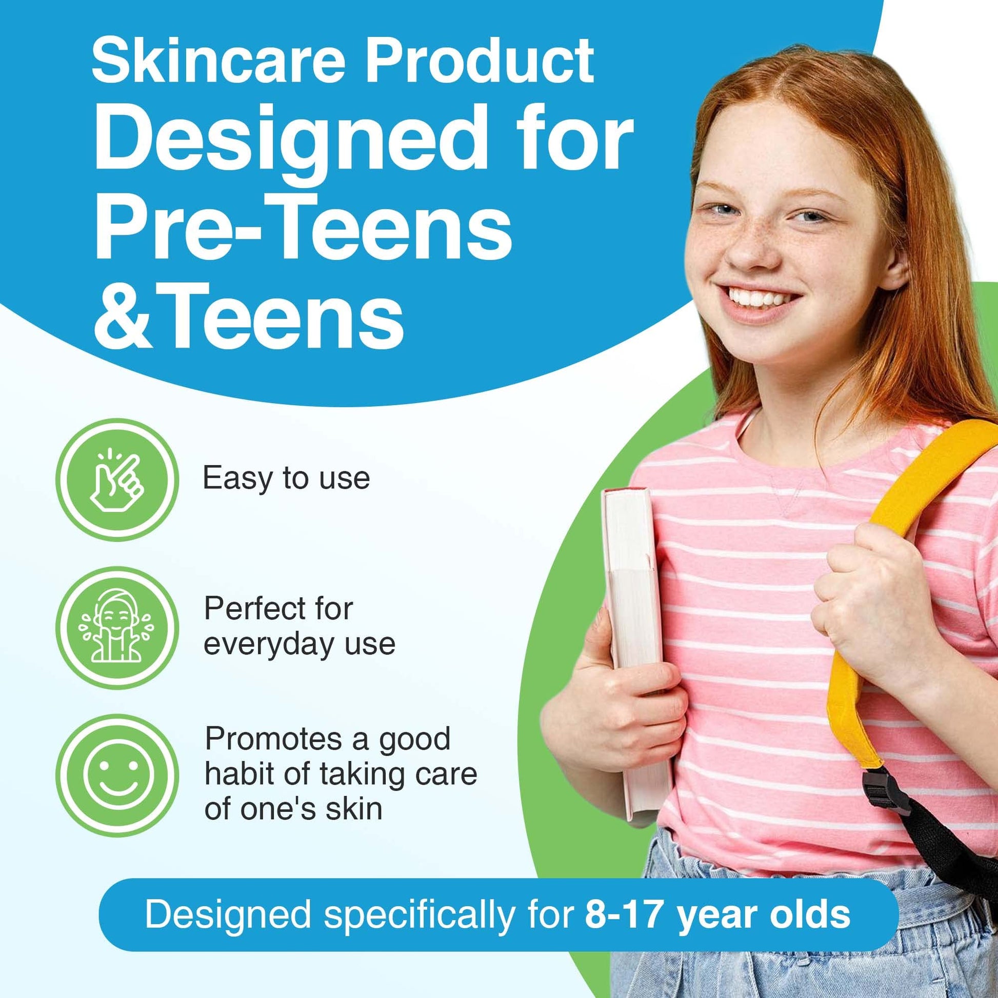 Kidskin - Z-Blast Acne Serum, Preteens, and Teens - Acne Serum - Pimple and Breakout Prevention - 2% Salicylic Acid