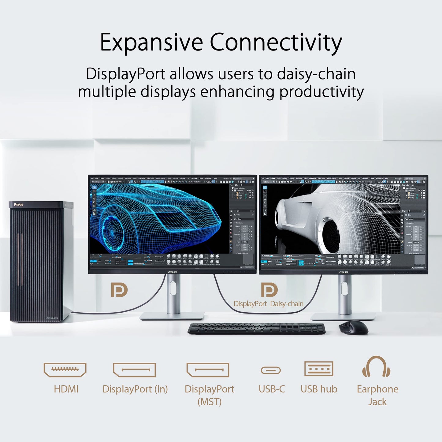 ASUS Monitor Profesional ProArt Display PA279CRV: 27 Pulgadas, IPS, 4K UHD (3840x2160), 99% DCI-P3, 99% Adobe RGB, precisión de Color ΔE < 2, verificado por Calman, USB-C PD 96W, VESA DisplayHDR 400
