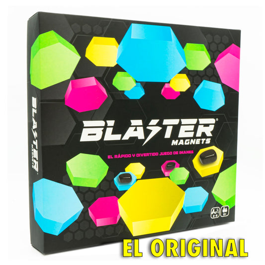 Blaster Magnets Juego de Mesa Original Juego de Imanes Que te atrapará! Ajedrez magnético, 32 Piedras magnéticas! Tablero de Colores,12 Cartas, 2 a 8 Jugadores, Fiestas, Familiar, Estrategia.