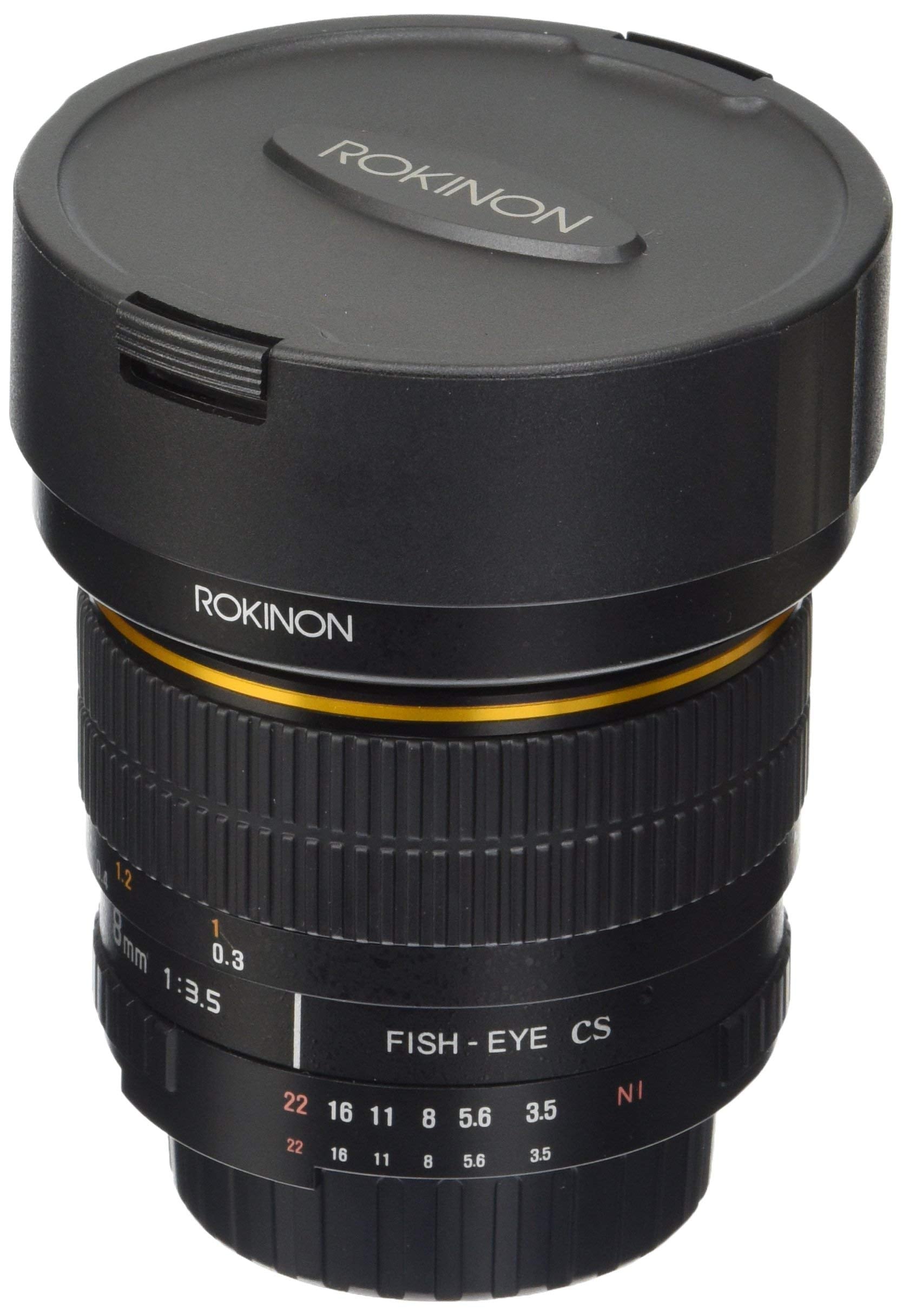 Rokinon FE8M-N 8mm F3.5 Fisheye Lens for Nikon (Black)
