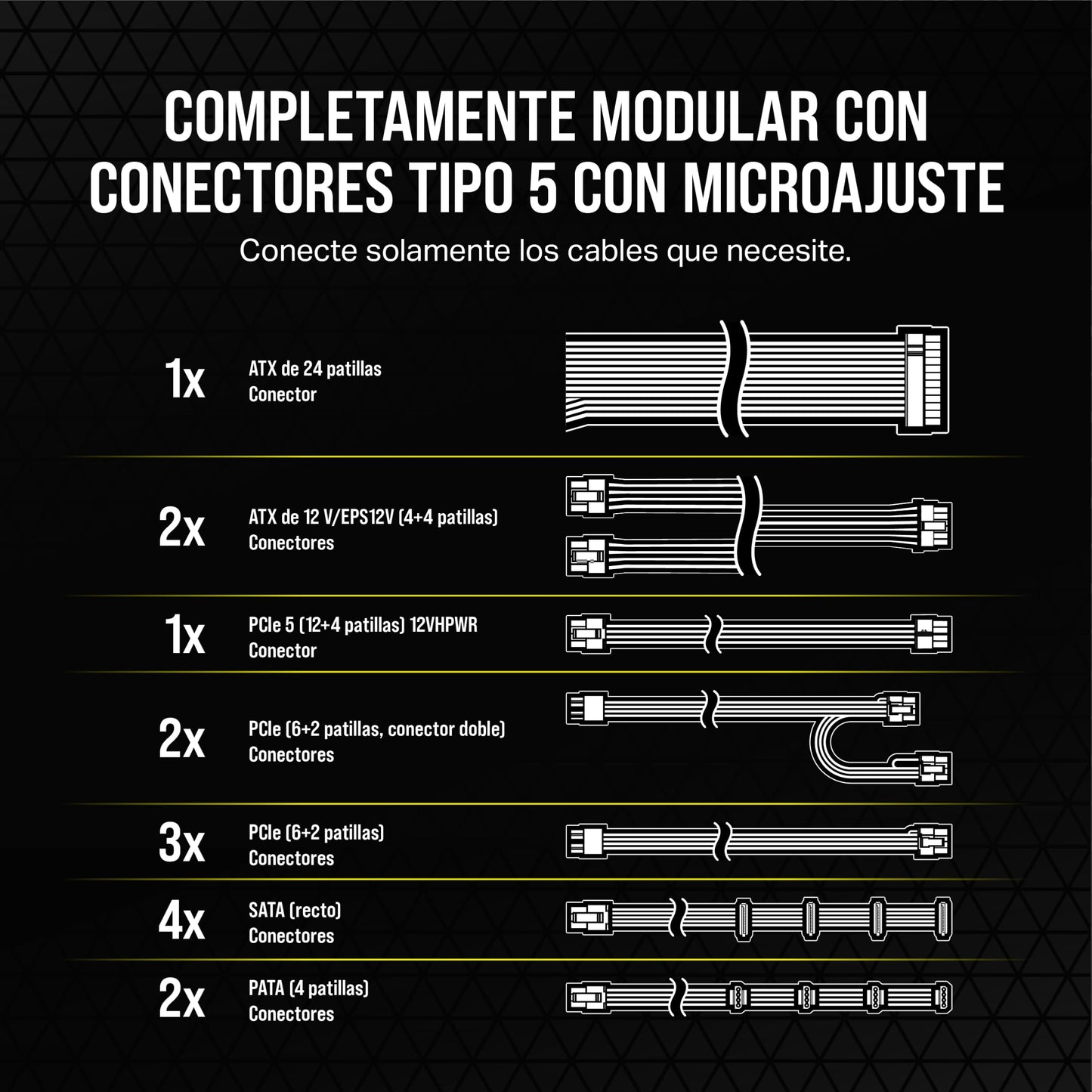 Corsair RM1000x Shift Fuente de alimentación Totalmente Modular - Compatible con ATX 3.1 y PCIe 5.1 - Modo Ventilador Cero RPM - Condensadores a 105°C - Eficiencia 80 Plus Gold - Negro