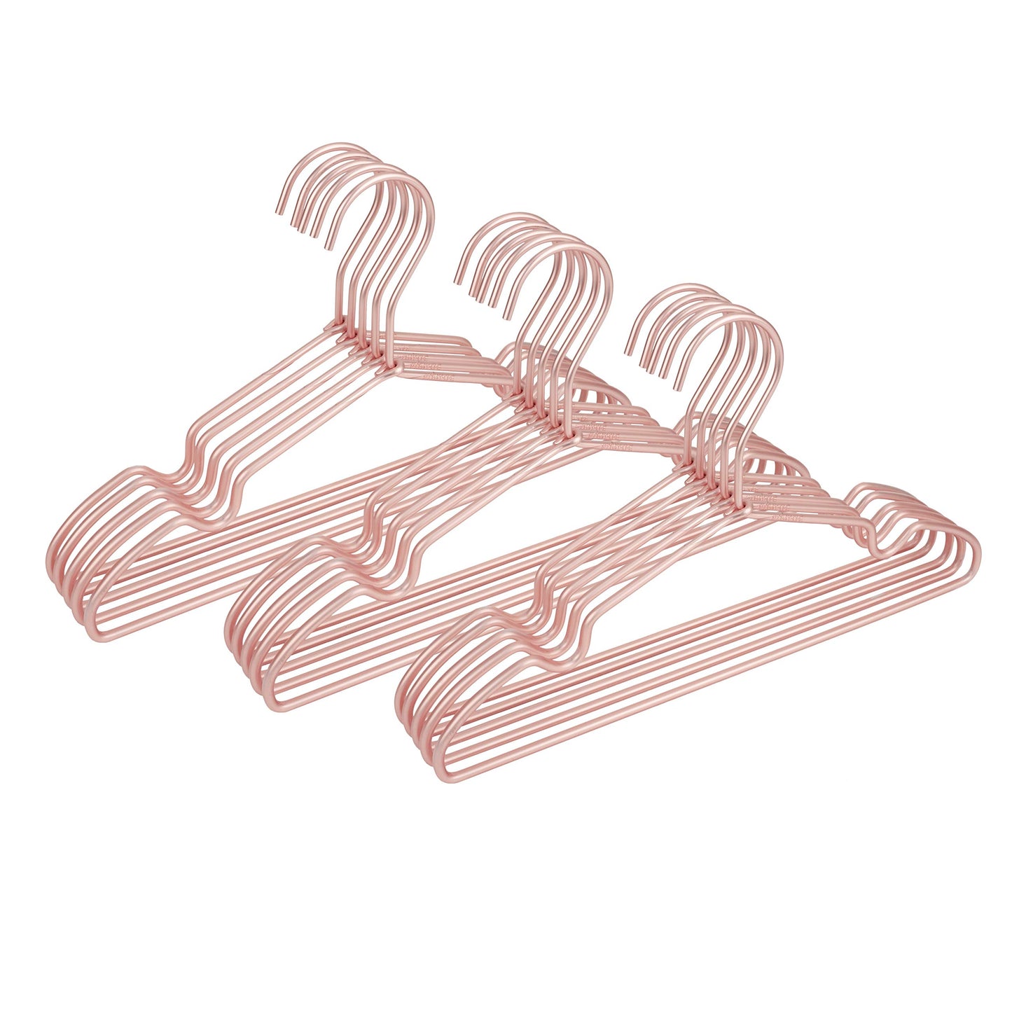 Koobay Non Slip 32CM Gold Copper Light Wire Children Clothes Suit Coat Metal Hanger (10)