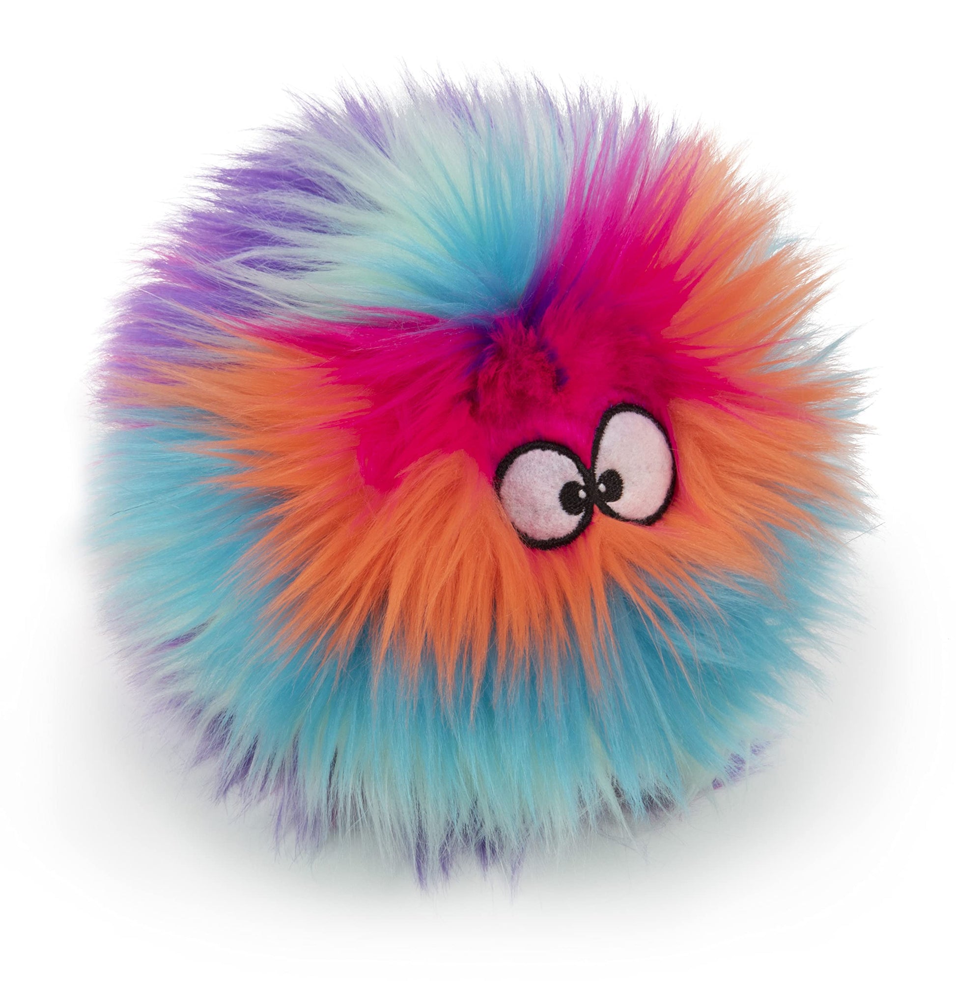 goDog Furballz - Juguete de Peluche chirriante para Perro, tecnología de protección para Masticar, Arco Iris Fresco, pequeño