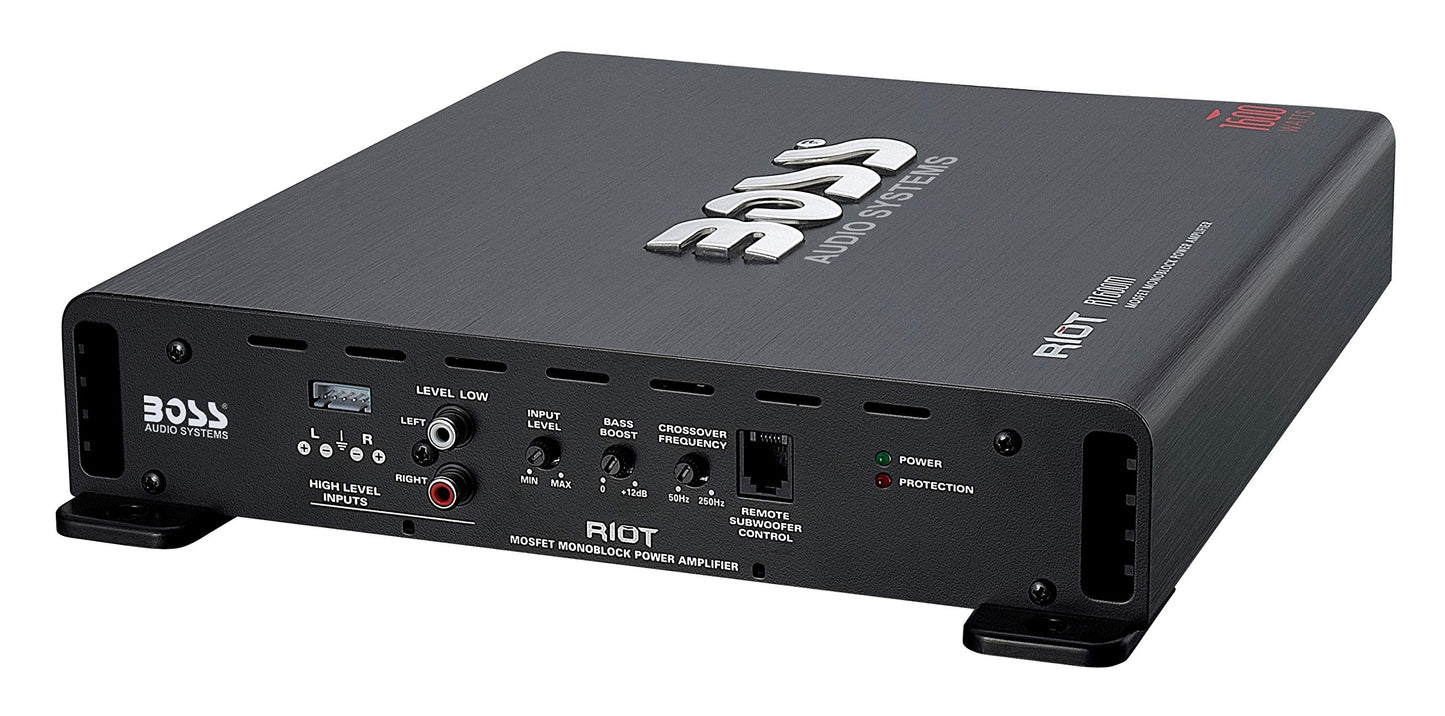 Boss Audio Amplificador de Energía MOSFET DE de 2 Canales, con Control Remoto para Nivel del Subwoofer