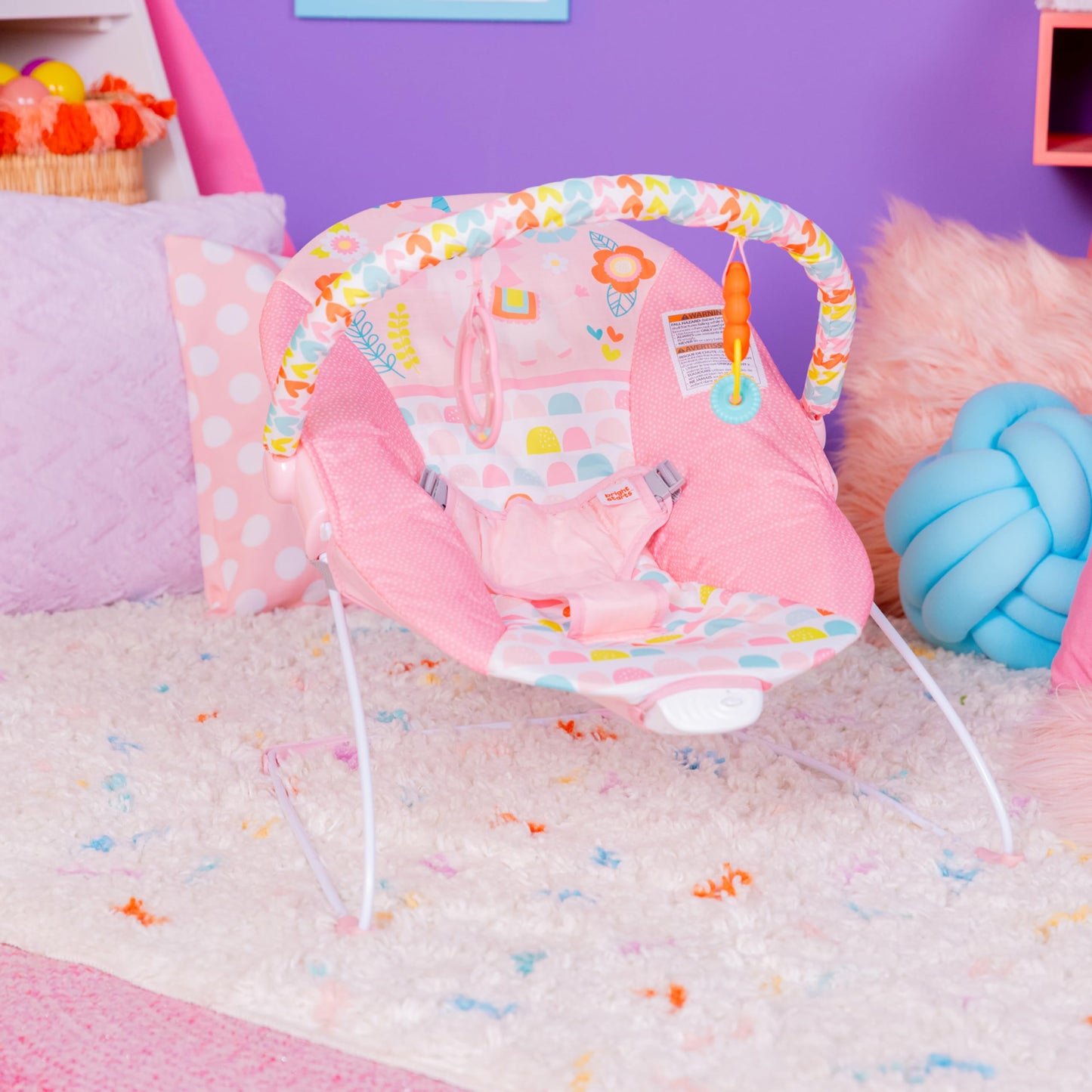 Bright Starts Fanciful Fantasy Vibrating Bouncer with Toy bar