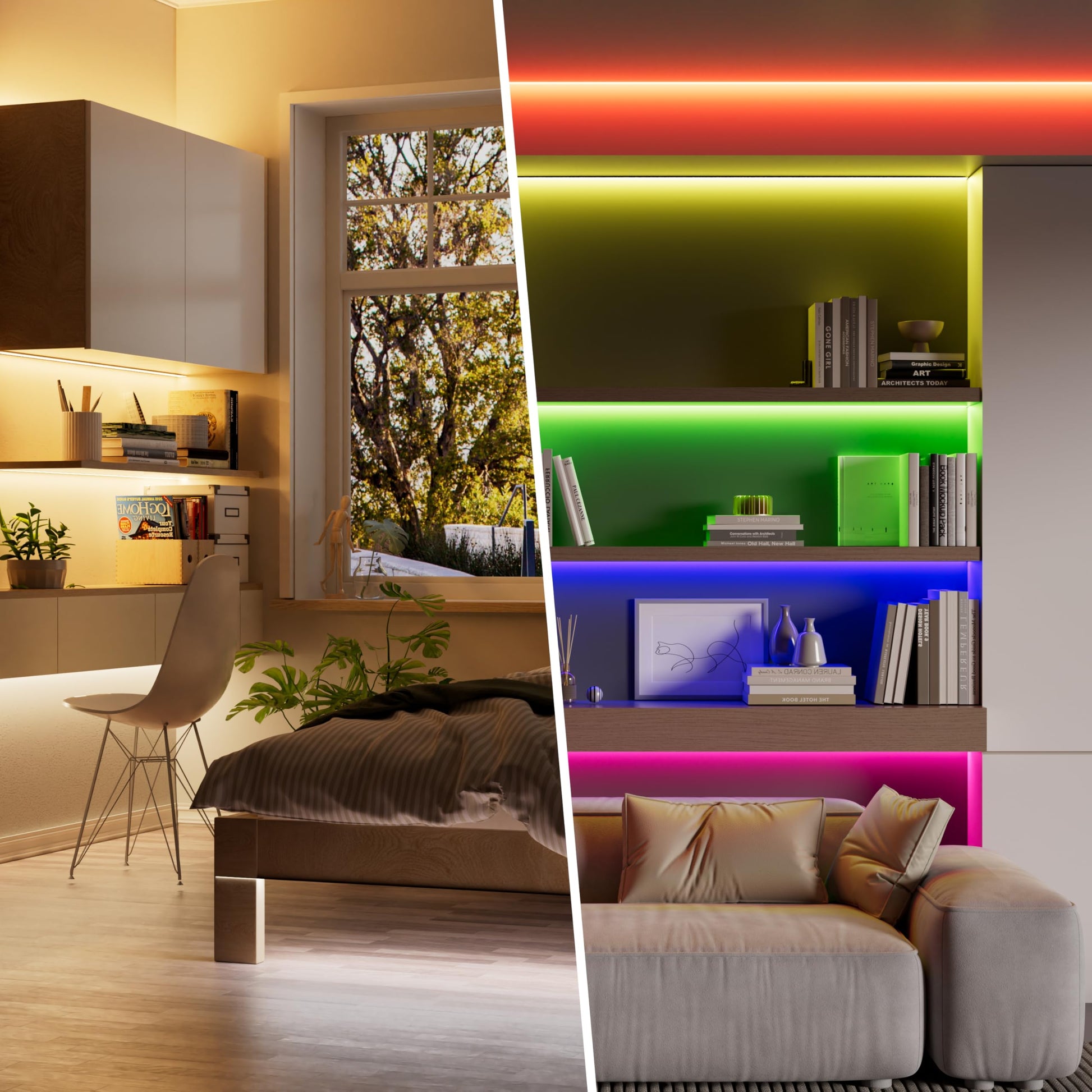 PAUTIX - driver LED WiFi 5 en 1 regulable para tira de luces LED monocromáticas CCT RGB RGBW RGBCCT compatible con Tuya APP/Smart Life/Alexa/Google Home/Siri, driver de luces DC12-24V (sin batería)