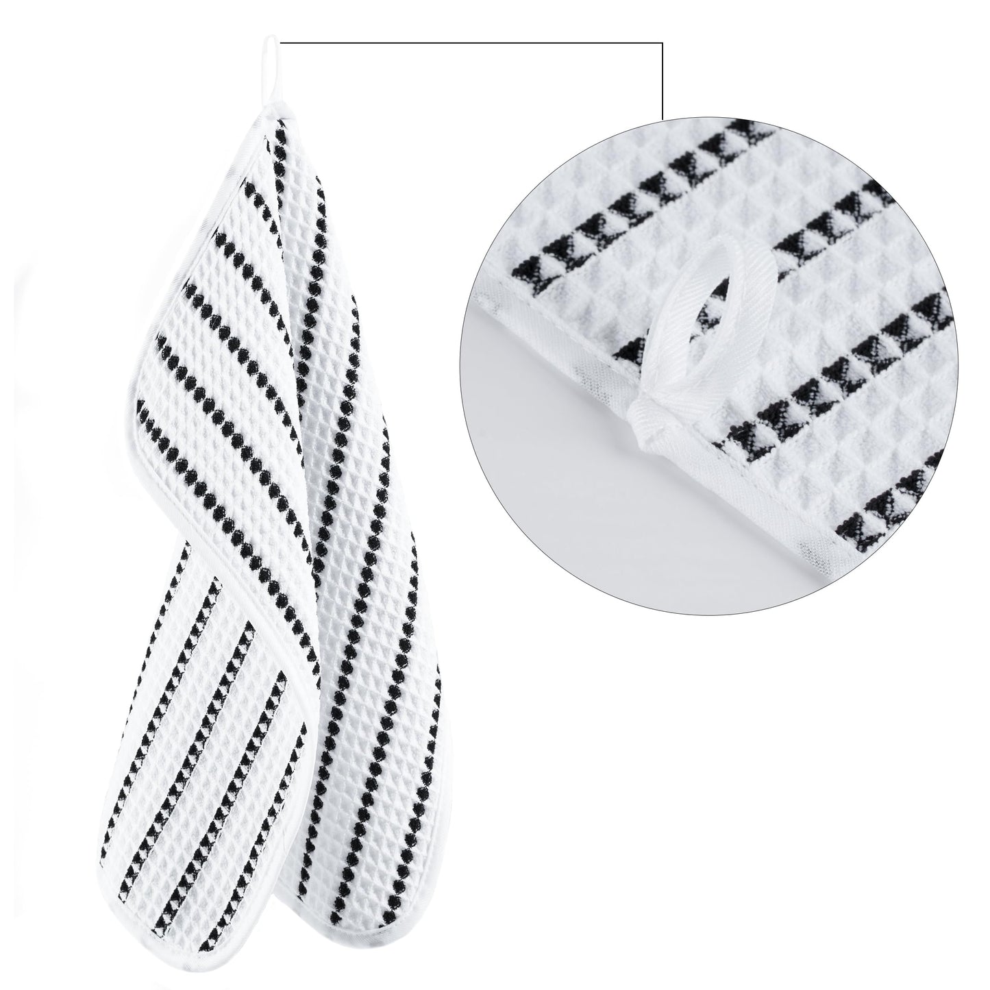 Polyte Toalla Facial de Microfibra Waffle 430 gsm, 33.0x33.0 cm