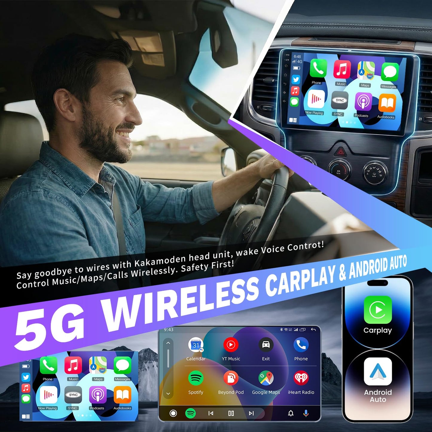 Radio estéreo de coche para Dodge Ram 1500 2500 3500 2013-2018: procesamiento de señal digital (DSP)