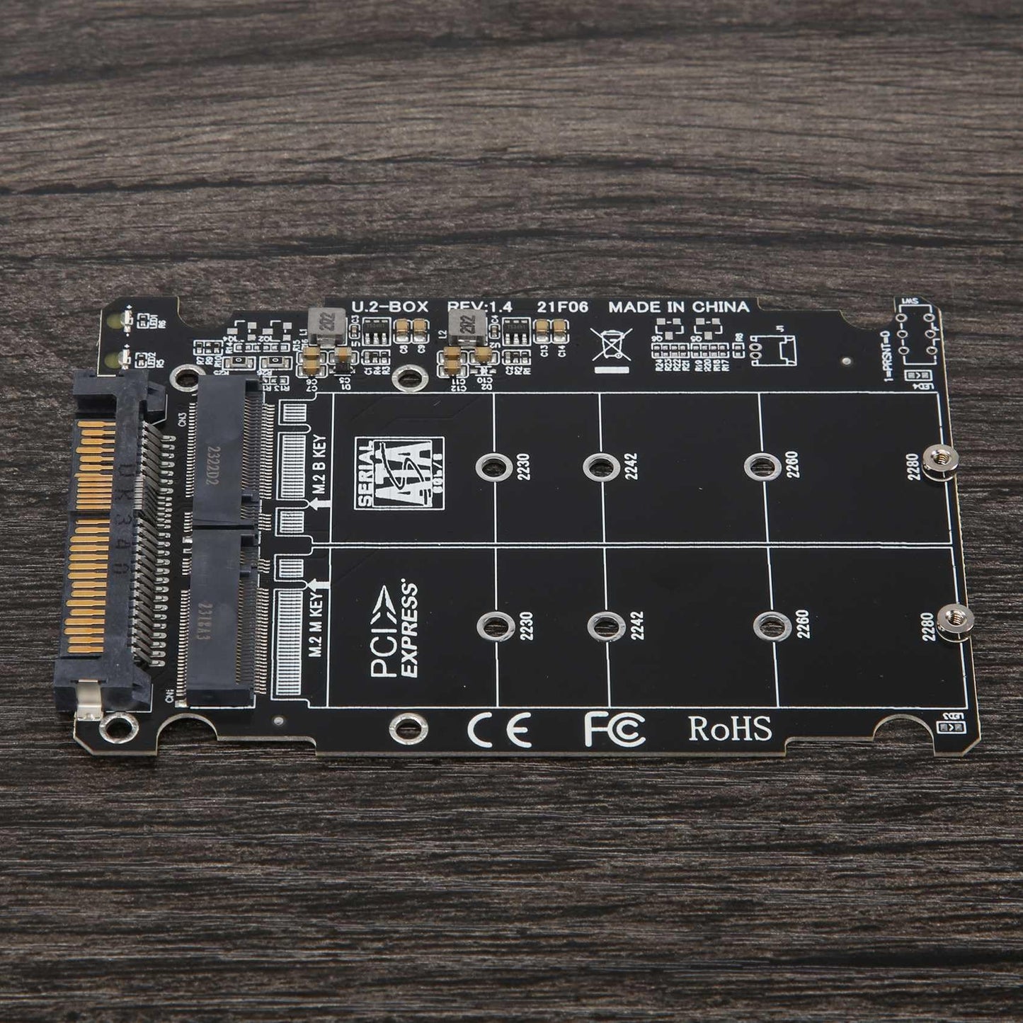 Kqcibz 2 en 1 M.2 NVMe SATA U2PCB M.2 NVME SSD Key M Key B SSD a U.2 SFF-8639 Adaptador PCIe M2 Convertidor de computadora, 503619