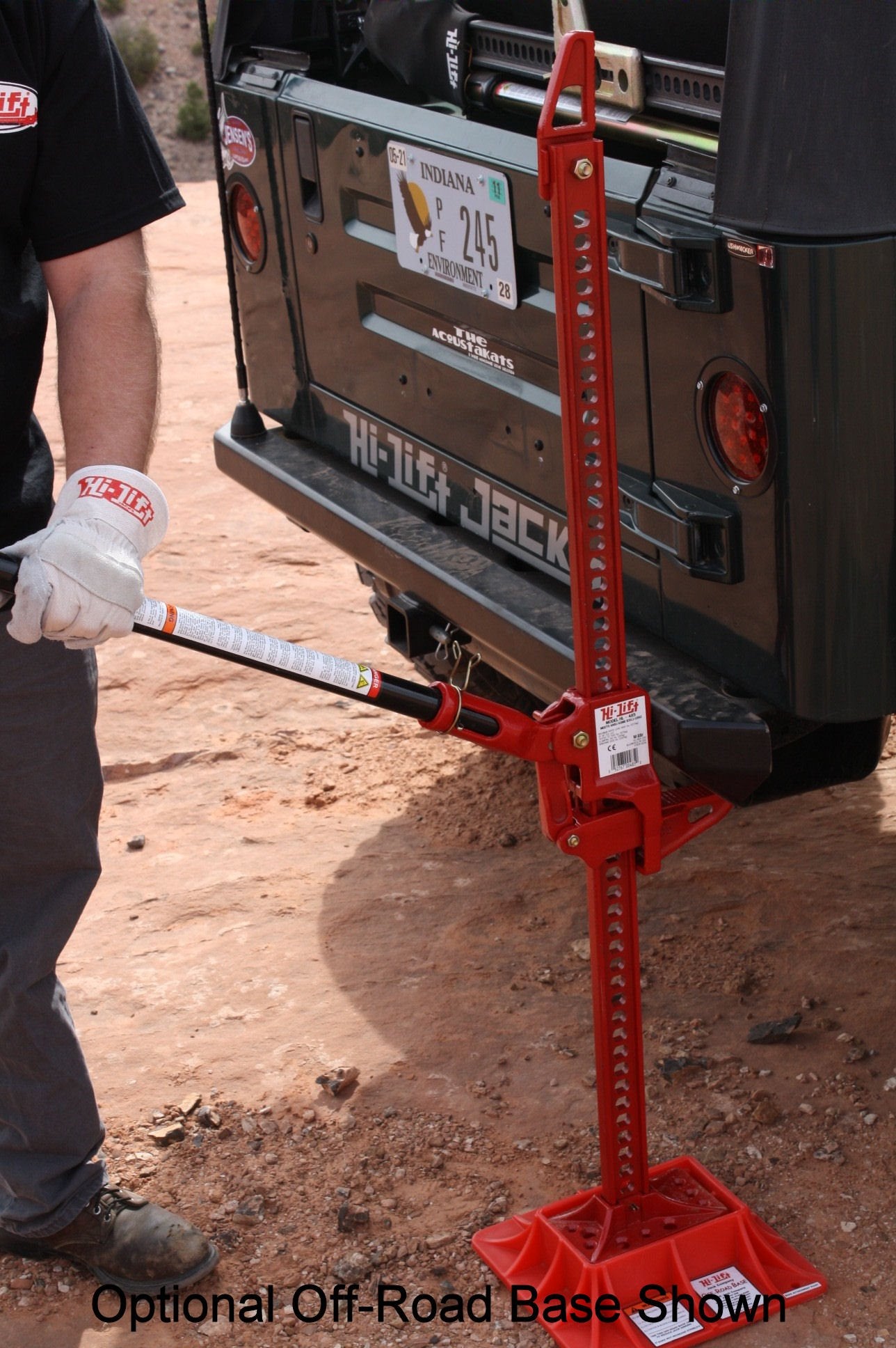Hi-Lift - Gato de acero con mango, soporte de base para todoterreno y kit de sistema de montaje, jack yeso y acero, Negro, 1.22 metros (48 pulgadas)