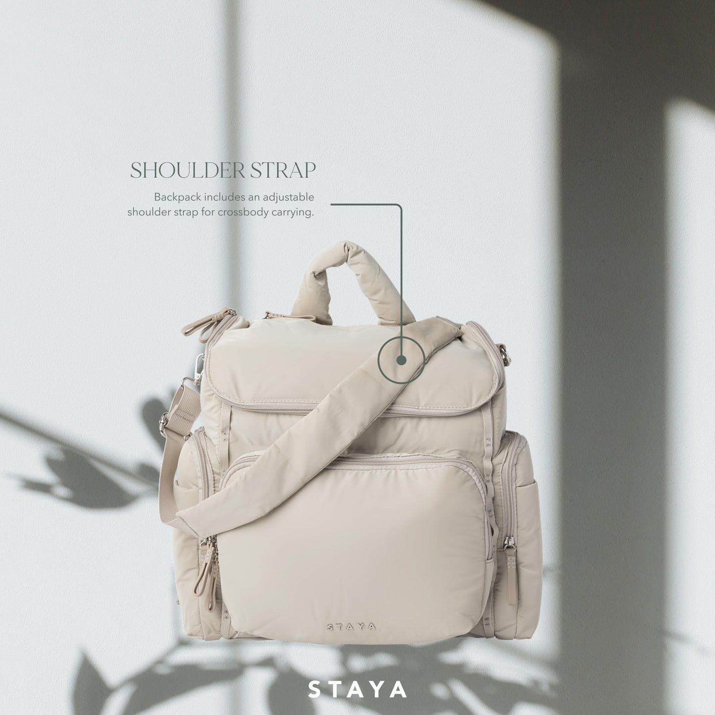 Staya - Mochila grande de pañales para bebé para niños y niñas, Gris, Large, Classic