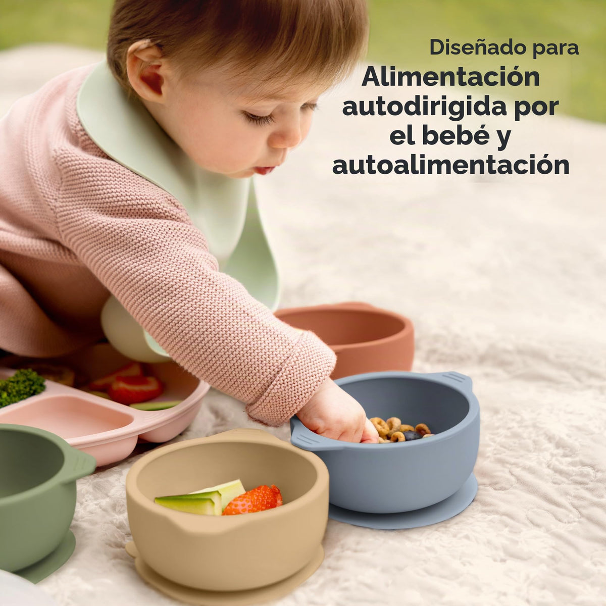KeaBabies Pack de 2 ventosas de silicona Prep (terracota)