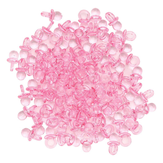 Chupetes Acrílicos Fiesta Bebé Rosa Decoración para Bautizo