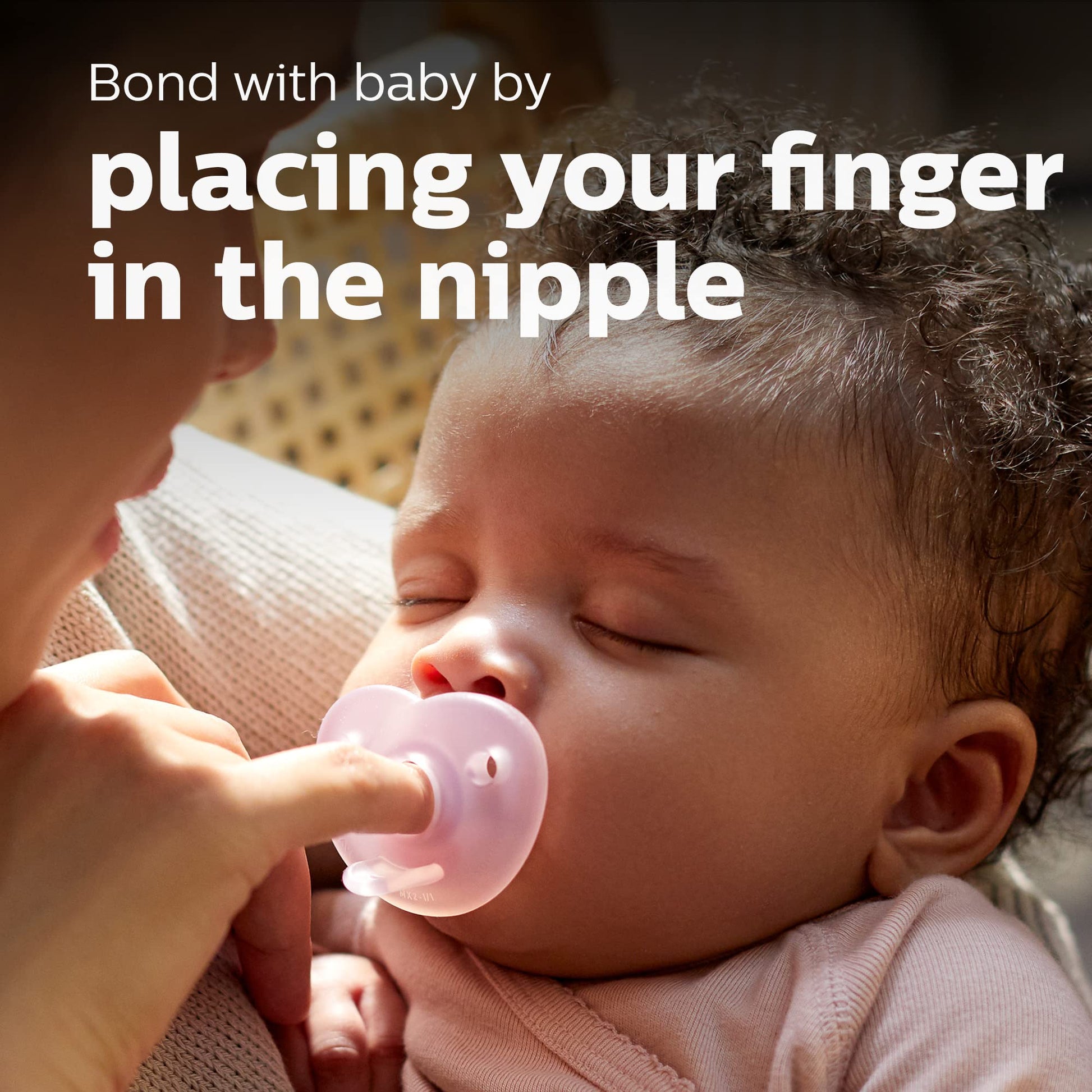 Chupete de Corazón Philips AVENT Azul y Azul Claro, Paquete de 4, 0-3 Meses