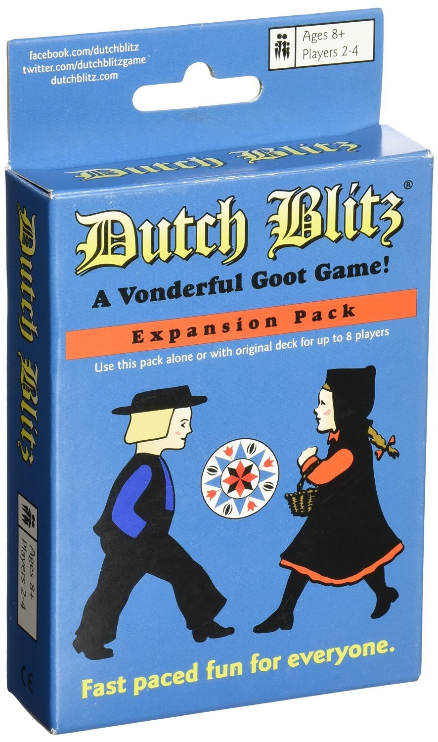 Dutch Blitz: Paquete de expansión, utiliza el paquete de expansión solo o con la baraja original para jugar con hasta 8 jugadores, 4 nuevos colores de cartas, diversión rápida para todos, para edades de 8 años en adelante