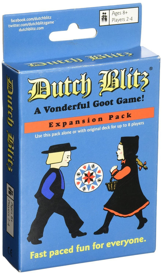 Dutch Blitz: Paquete de expansión, utiliza el paquete de expansión solo o con la baraja original para jugar con hasta 8 jugadores, 4 nuevos colores de cartas, diversión rápida para todos, para edades de 8 años en adelante