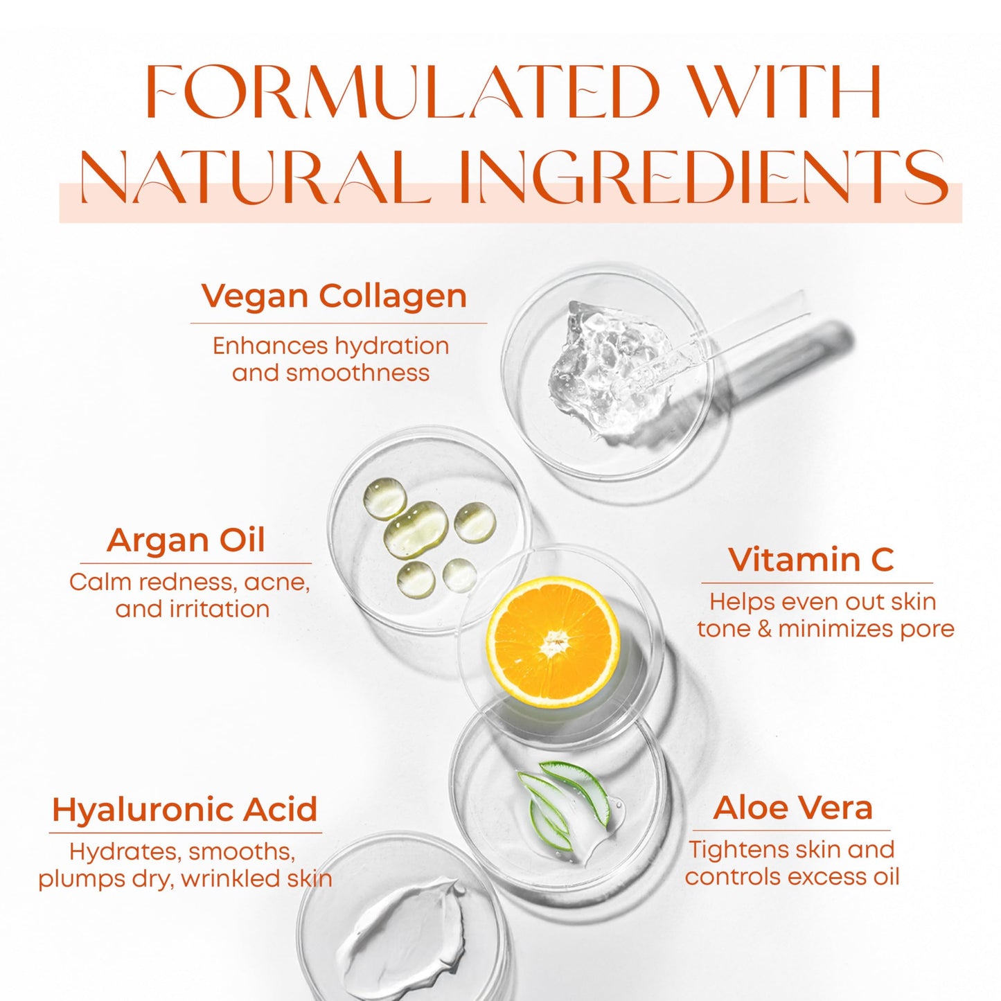 Sérum Facial y Crema de Día con Vitamina C y Colágeno