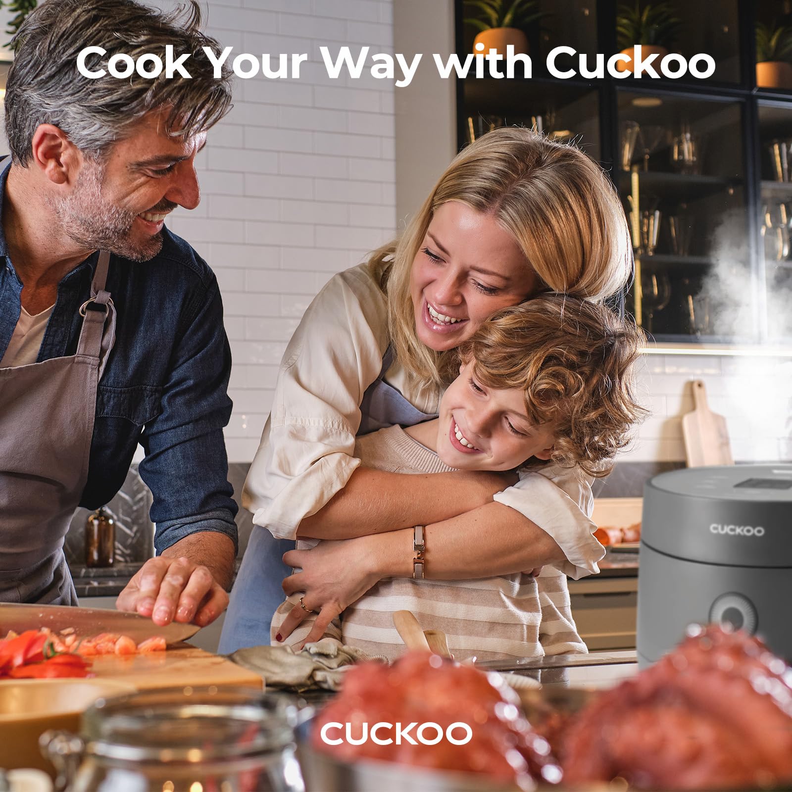 CUCKOO 3-Cup Micom Grey Rice Cooker CR-0375FG, Gris