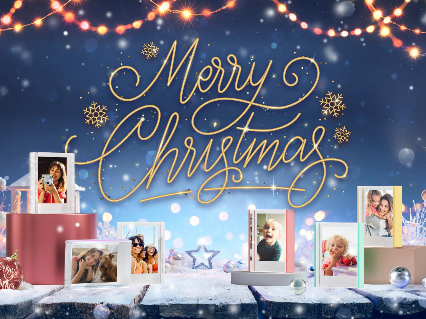 WINKINE - Marco Polaroid, marco de fotos de 2 x 3 pulgadas para Fujifilm Instax Mini Film Accessories, marco Instax Mini para fotos, marco de fotos Polaroid de tamaño de pared, soporte pequeño para