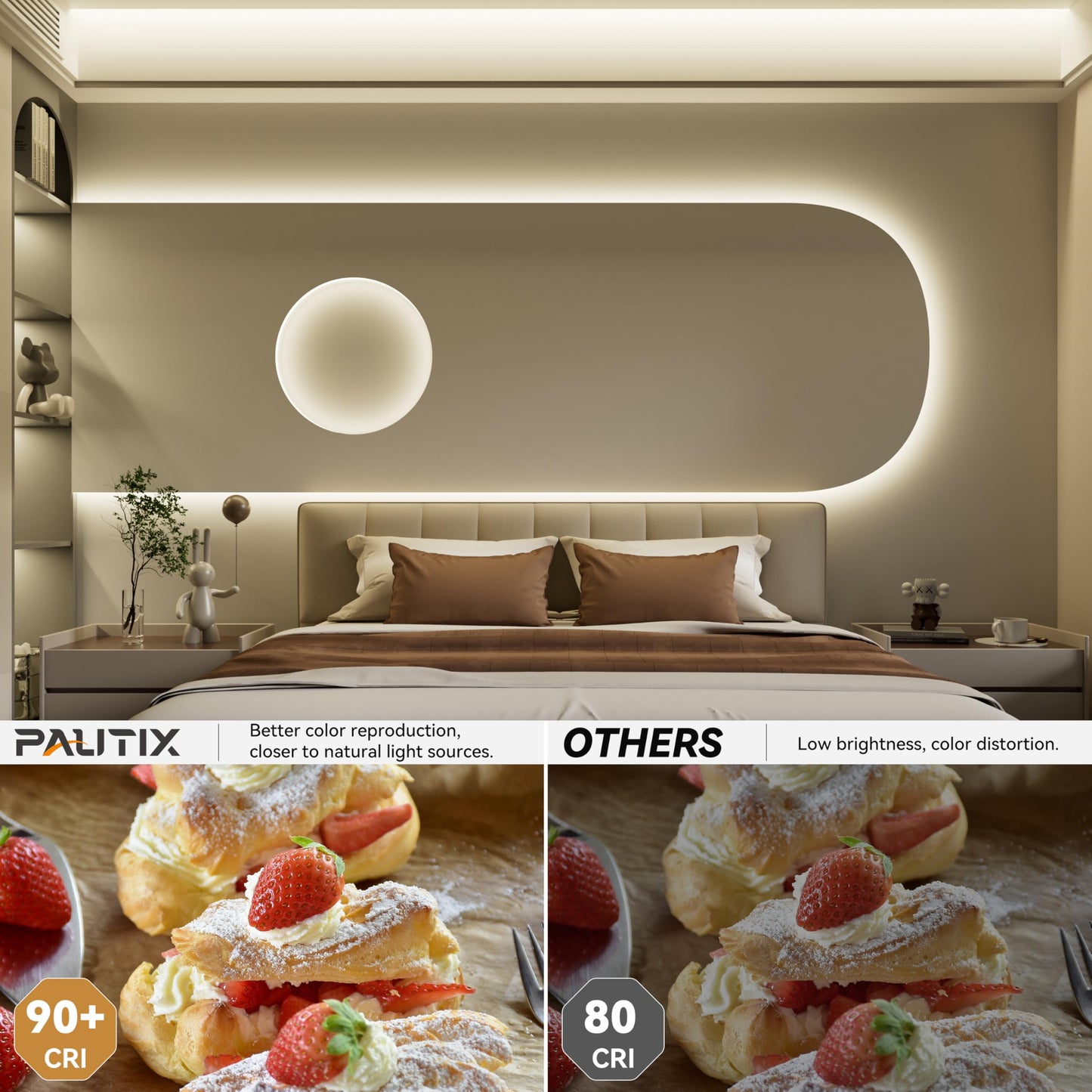 Tira de Luces LED PAUTIX Blanco Natural Superbrillantes 15 m CRI90+ para Gabinetes y Proyectos de Bricolaje
