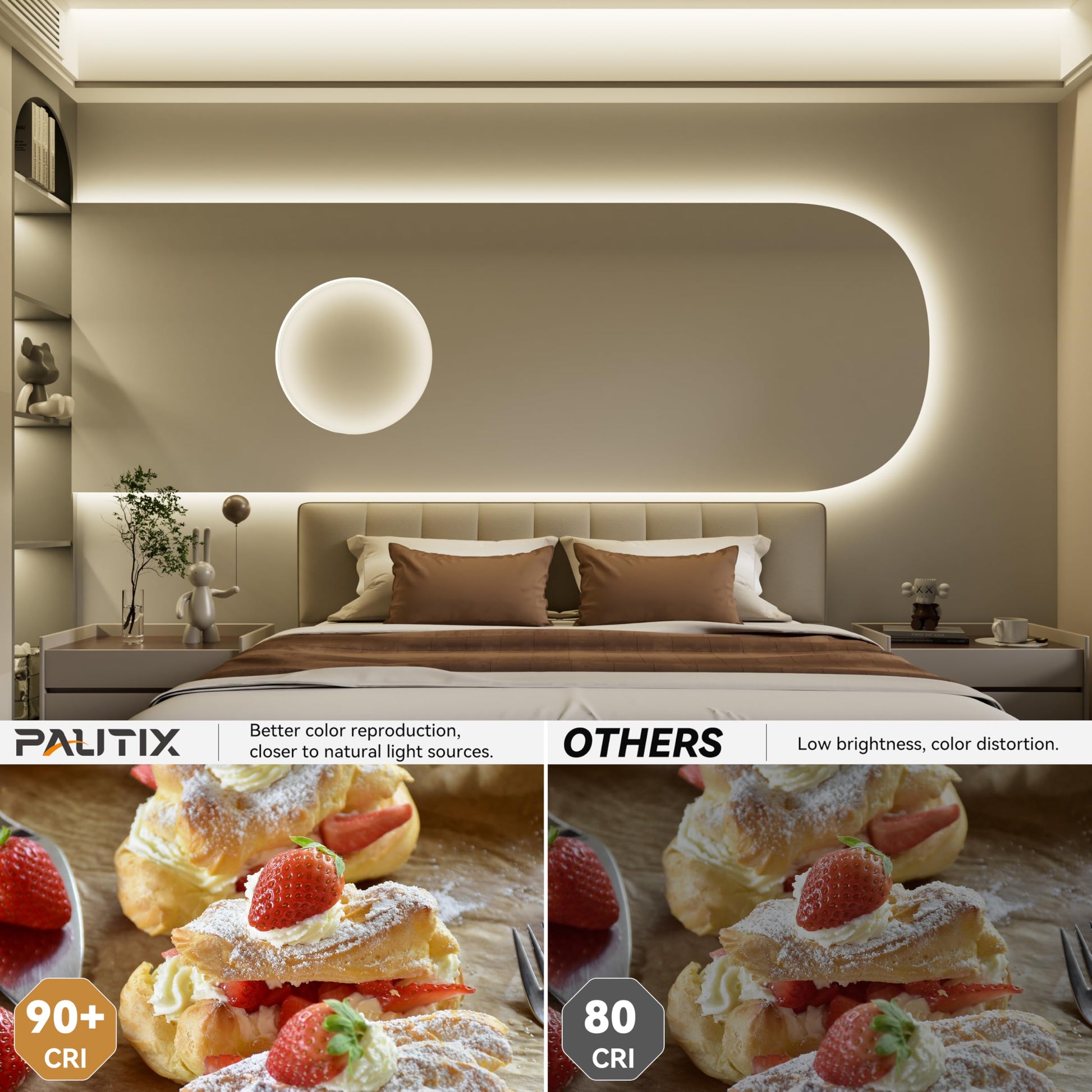 Tira de Luces LED PAUTIX Blanco Natural Superbrillantes 15 m CRI90+ para Gabinetes y Proyectos de Bricolaje
