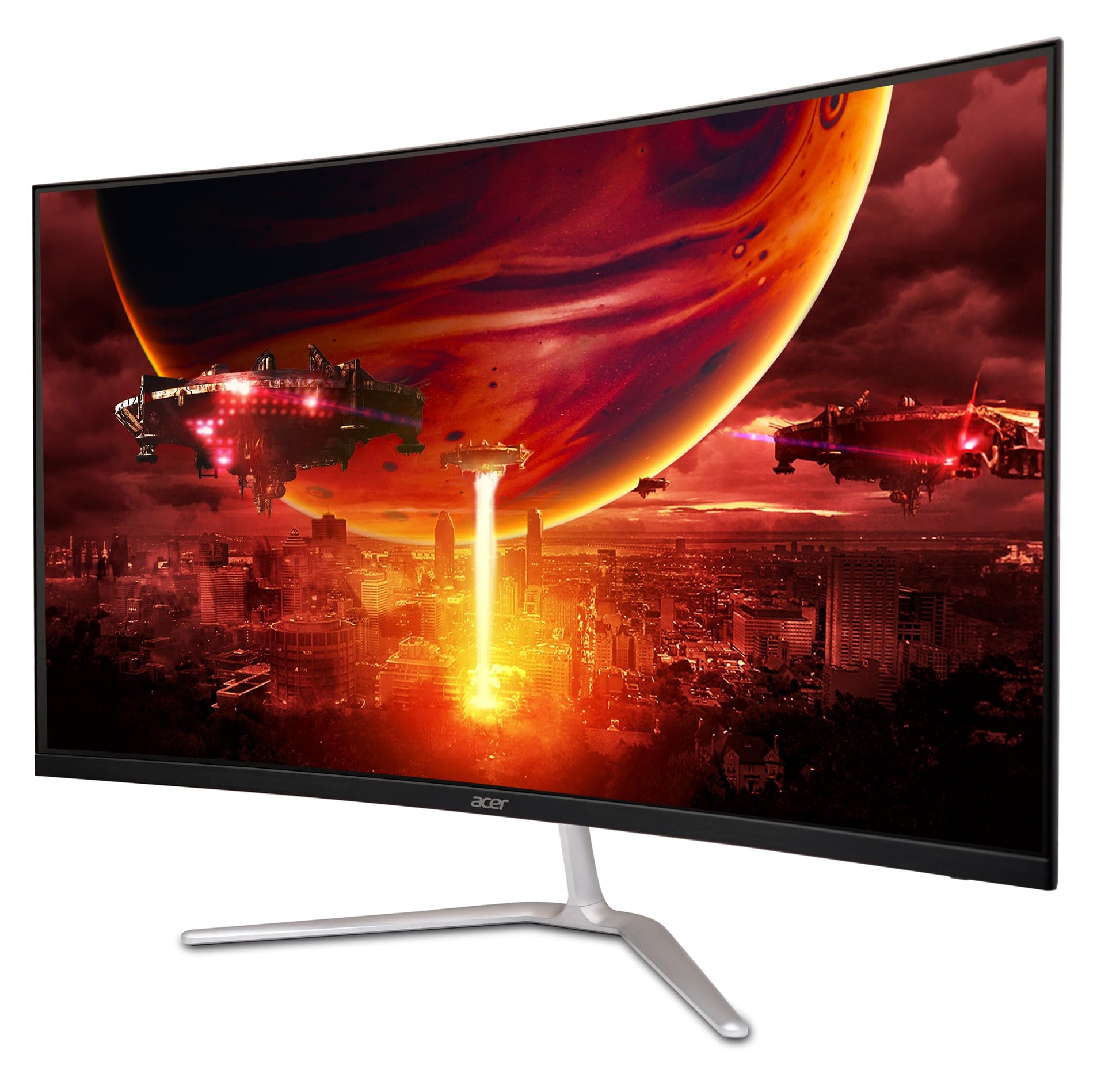 Acer Monitor Gamer Nitro ED0 31.5" Curvo FHD (1920 x 1080) Panel VA | frecuencia de actualización 165Hz (por DisplayPort) | Tiempo de Respuesta 1ms (VRB) | Puertos HDMI y DisplayPort