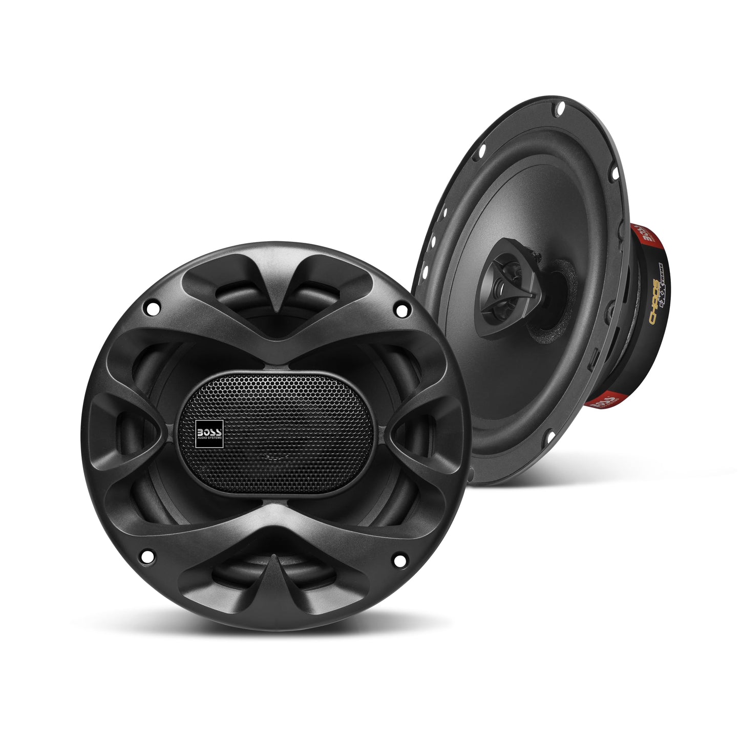 BOSS Audio Systems CH6520B Chaos Series - Altavoces estéreo para puerta de coche de 6.5 pulgadas, 250 vatios máximo, 2 vías, audio de rango completo, altavoz de agudos de 1 pulgada, coaxial, se venden
