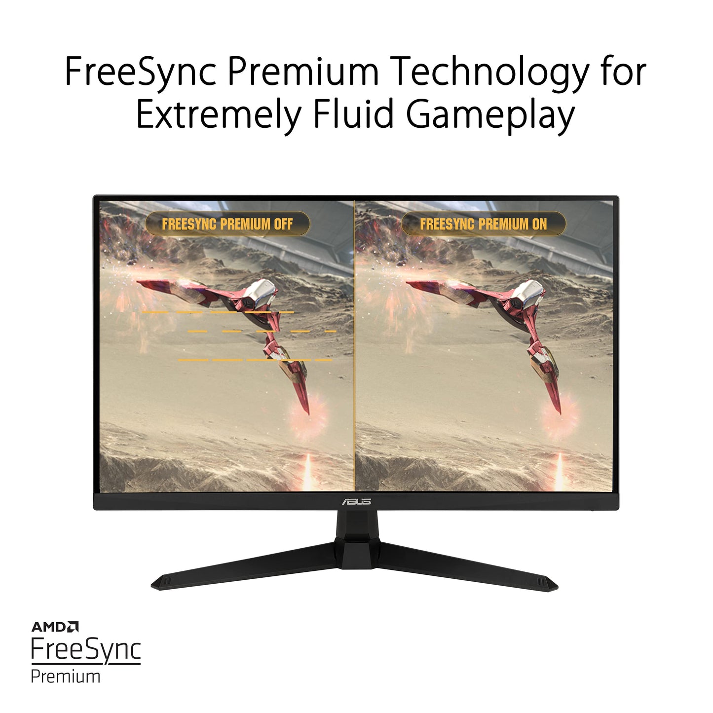 ASUS TUF Gaming 27” 1080P Gaming Monitor (VG277Q1A) - Full HD, 165Hz (Supports 144Hz), 1ms, Extreme Low Motion Blur, FreeSync Premium, Shadow Boost, Eye Care, HDMI, DisplayPort, Tilt Adjustable