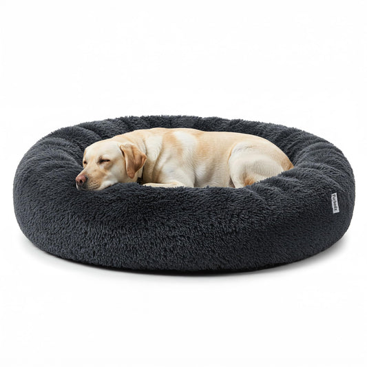 Furbedz Cama para Perro Grande, diseño antiestrés, Cama Lavable con Funda extraíble intercambeable, Felpa ultrasuave, Forro Interno, Soporte ortopédico Memory Foam, Base Impermeable
