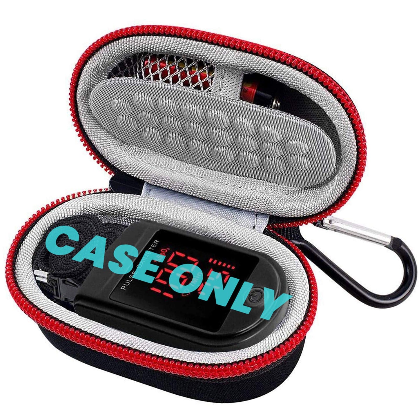 Oxímetro de Pulso Zacurate Negro con Funda Compatible para Monitor de Saturación de Oxígeno en Sangre