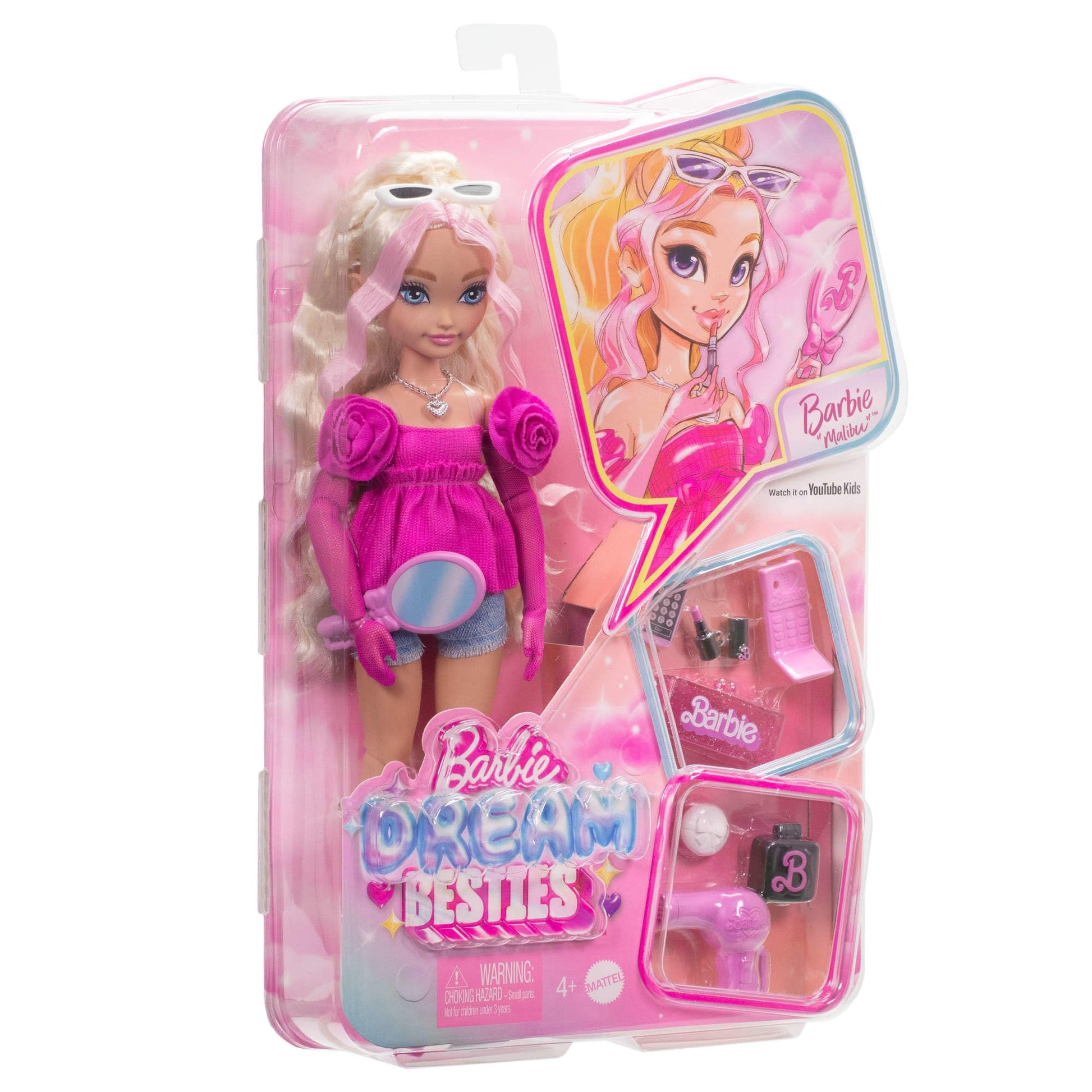 Barbie Dream Besties Muñeca Malibú para niñas de 4 años en adelante