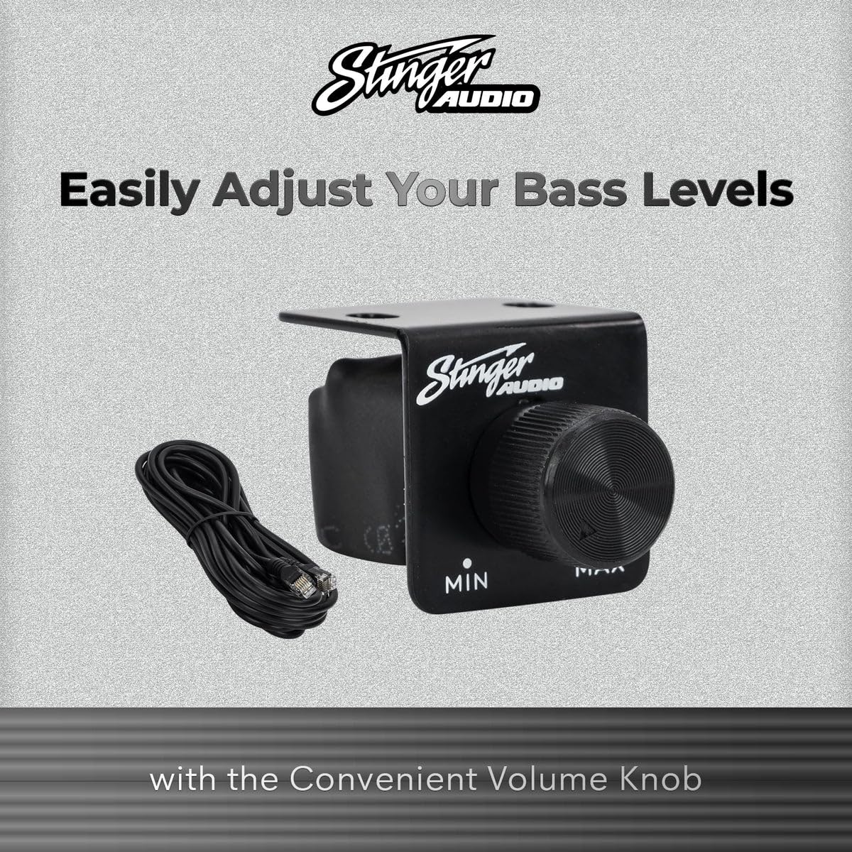 Amplificador Monobloque STINGER Audio MT-1000.1v2 Negro Compacto Clase D con Mando a Distancia para Automóvil