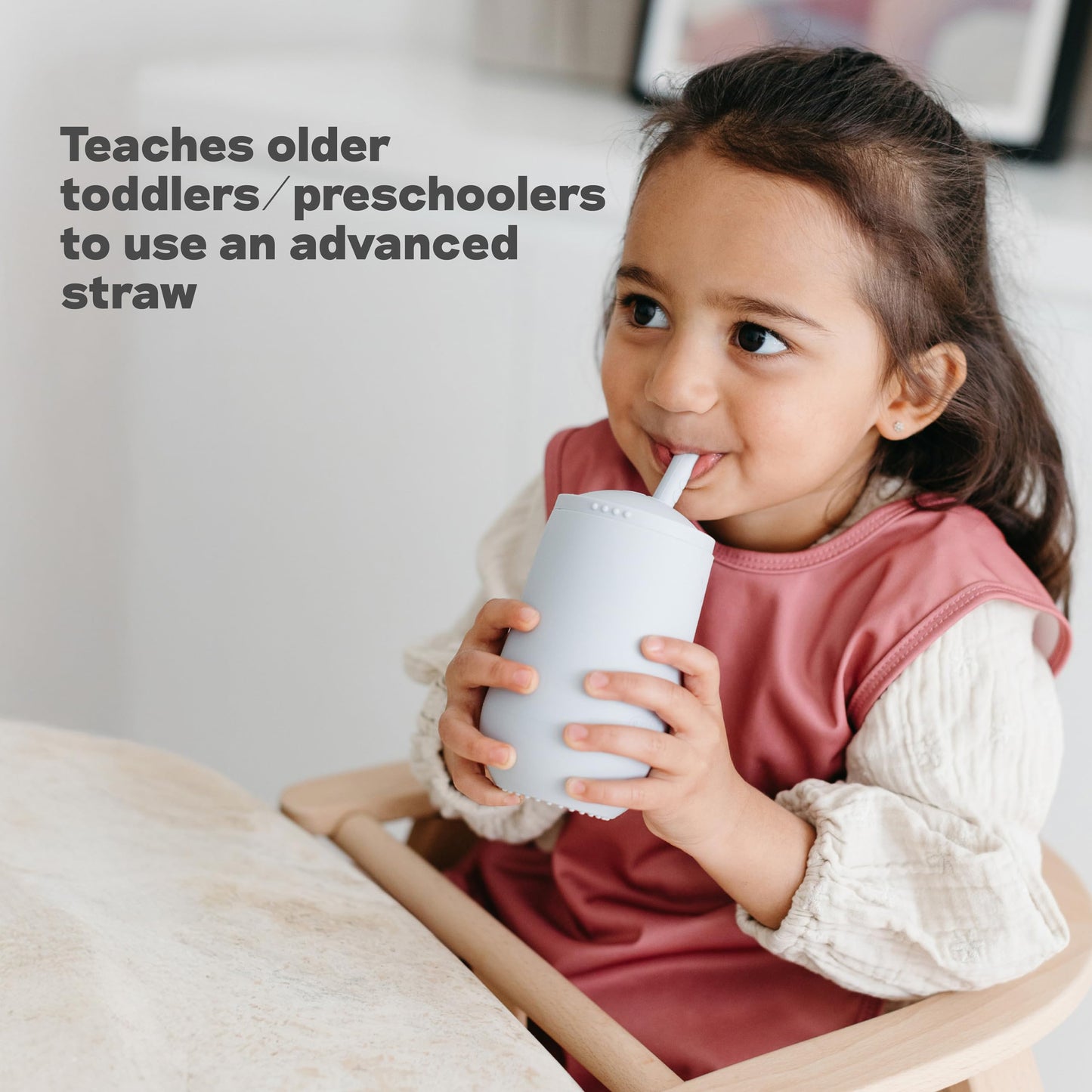 EZPZ Vaso Con Popote Niños y Preescolares de Mas de 24 Meses. (Coral)