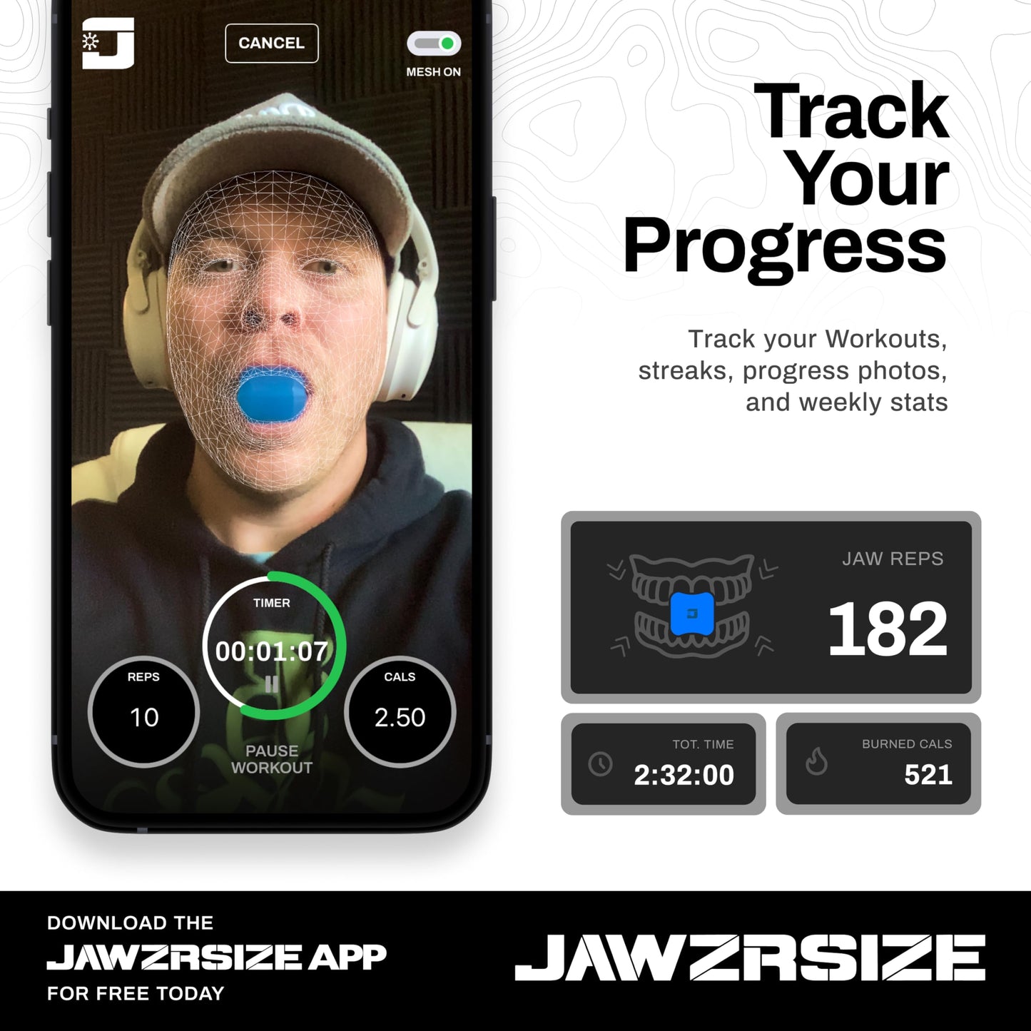 Jawzrsize - Ejercitador de mandíbula, cara y cuello – define tu mandíbula, delgada y tonifica tu cara, aspecto más joven y saludable, ayuda a reducir el estrés y los antojos, ejercitador facial (avanzado – pequeño, morado)