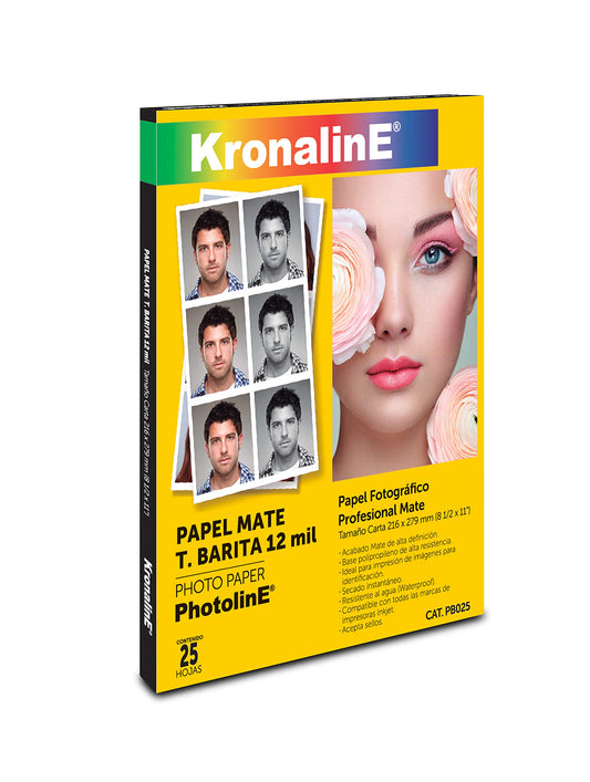 Papel Fotográfico Tipo Barita Mate 12 Mil Tamaño Carta