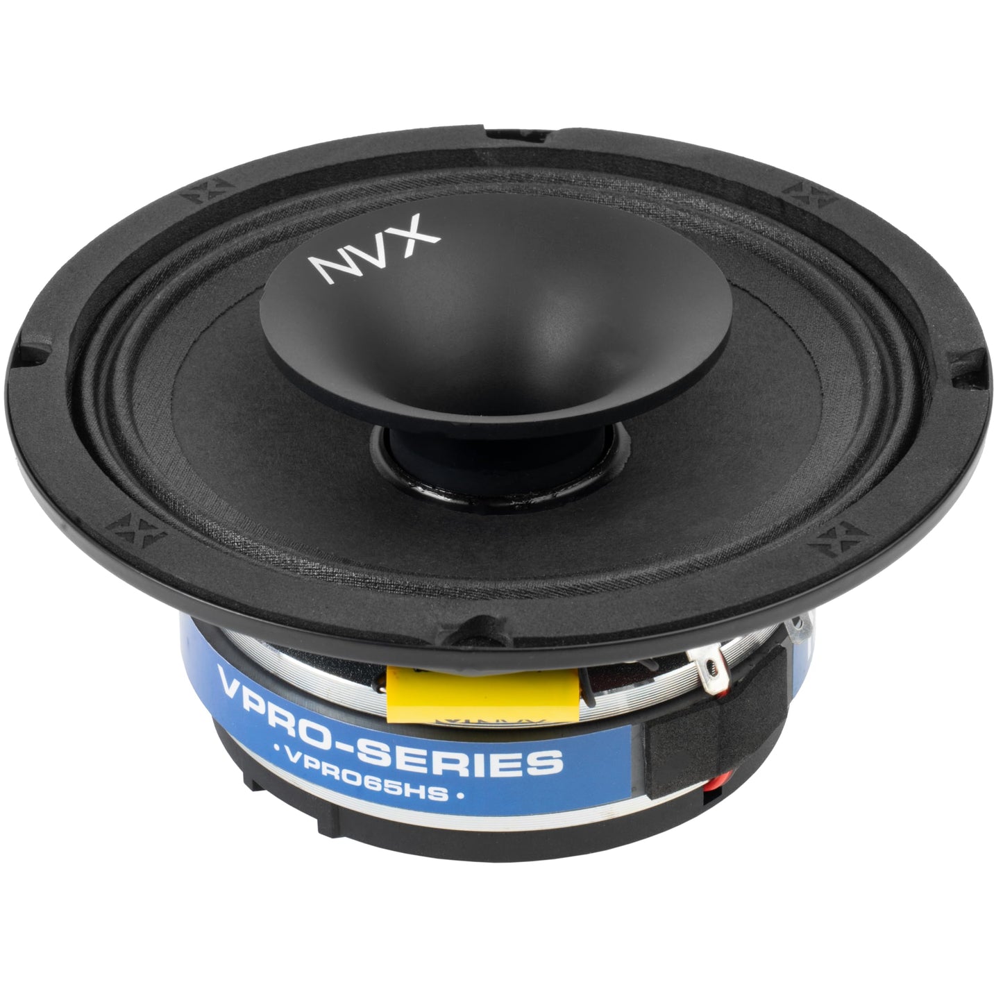 NVX® VPRO65HS - Altavoz de alta calidad de 6.5 pulgadas, 350 W máximo, 175 W RMS, 4 ohmios, bobina de voz de 1.5 pulgadas, audio profesional coaxial poco profundo con altavoz de agudos de bocina,