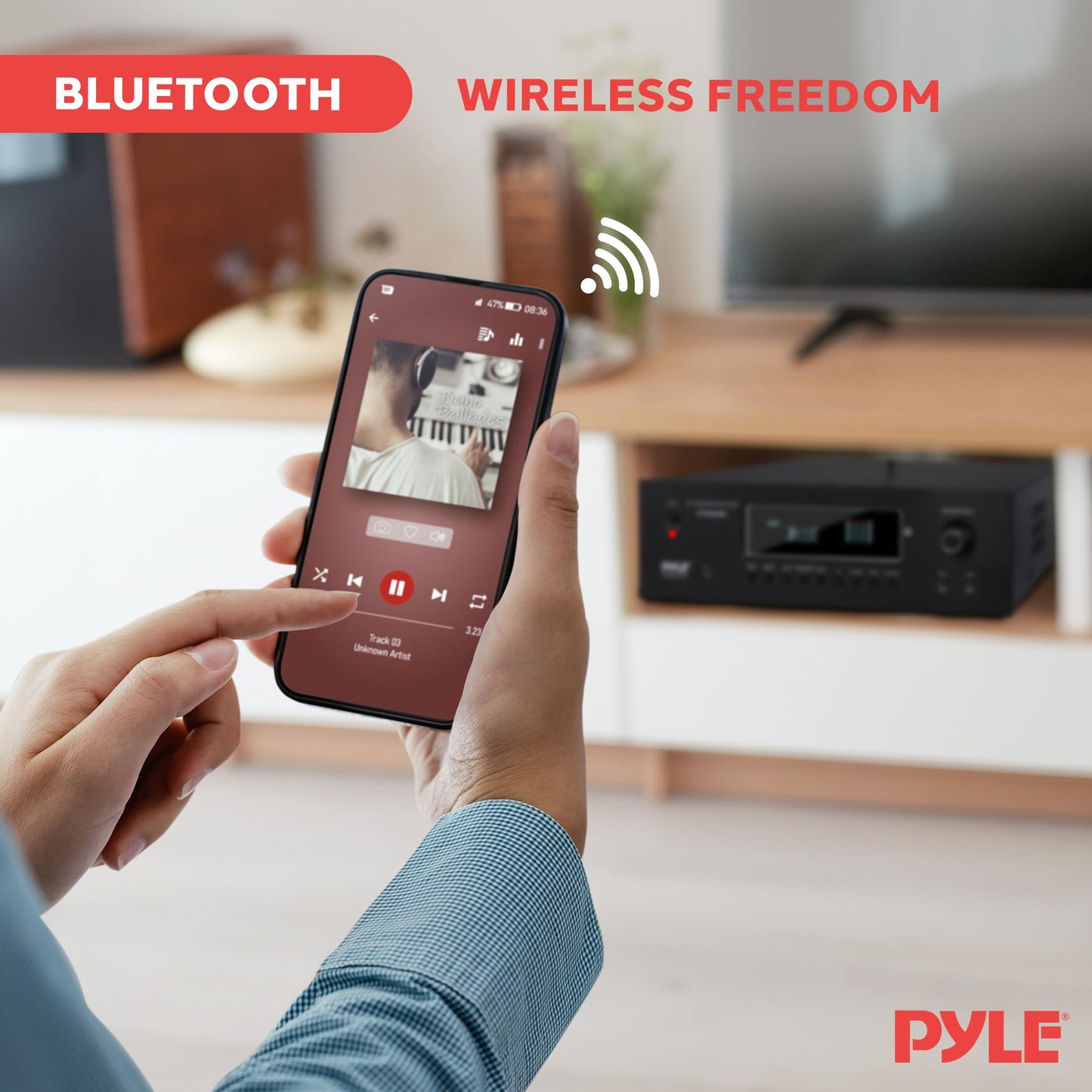 Sistema de Altavoces PA Portátil Pyle 10 Pulgadas Inalámbrico con Micrófonos y Soporte para Tablet