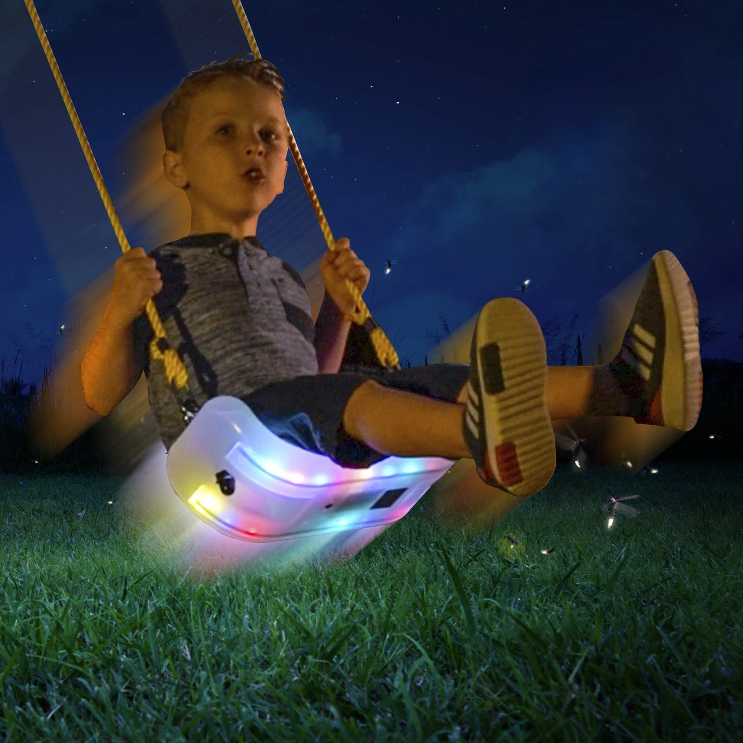 Columpio XDP Recreation Firefly LED Iluminación con Sensor de Movimiento y Pilas Incluidas para Patio Trasero
