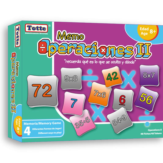 Juego Educativo de Matemáticas Totte Extra Grandes y Gruesas Diseño Infantil Memoria Multiplicación y División