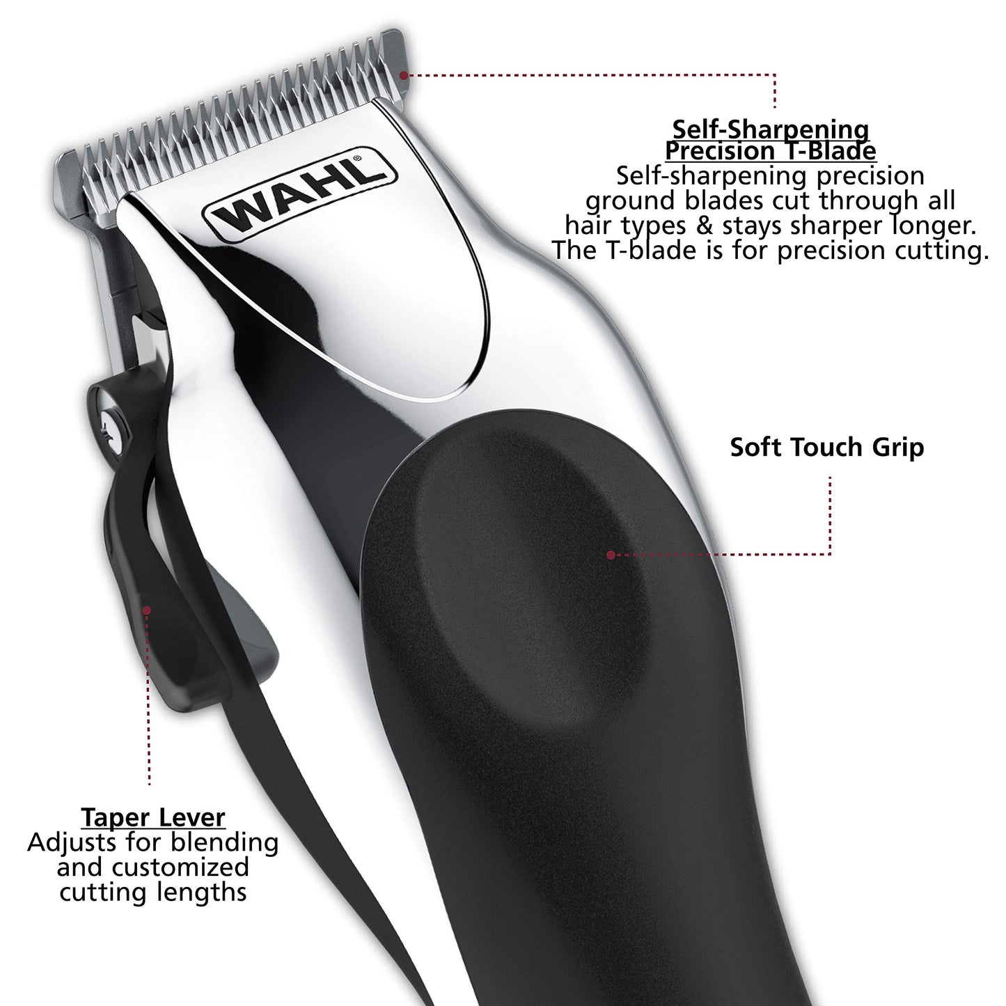 Wahl - Kit completo de corte de pelo 79524-5201 Chrome Pro de 25 piezas