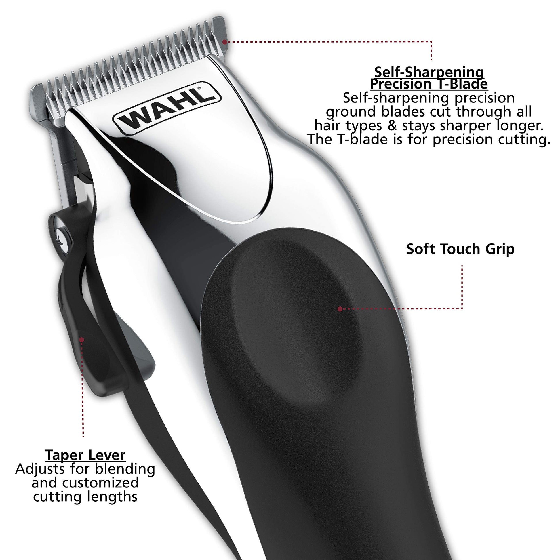 Wahl - Kit completo de corte de pelo 79524-5201 Chrome Pro de 25 piezas