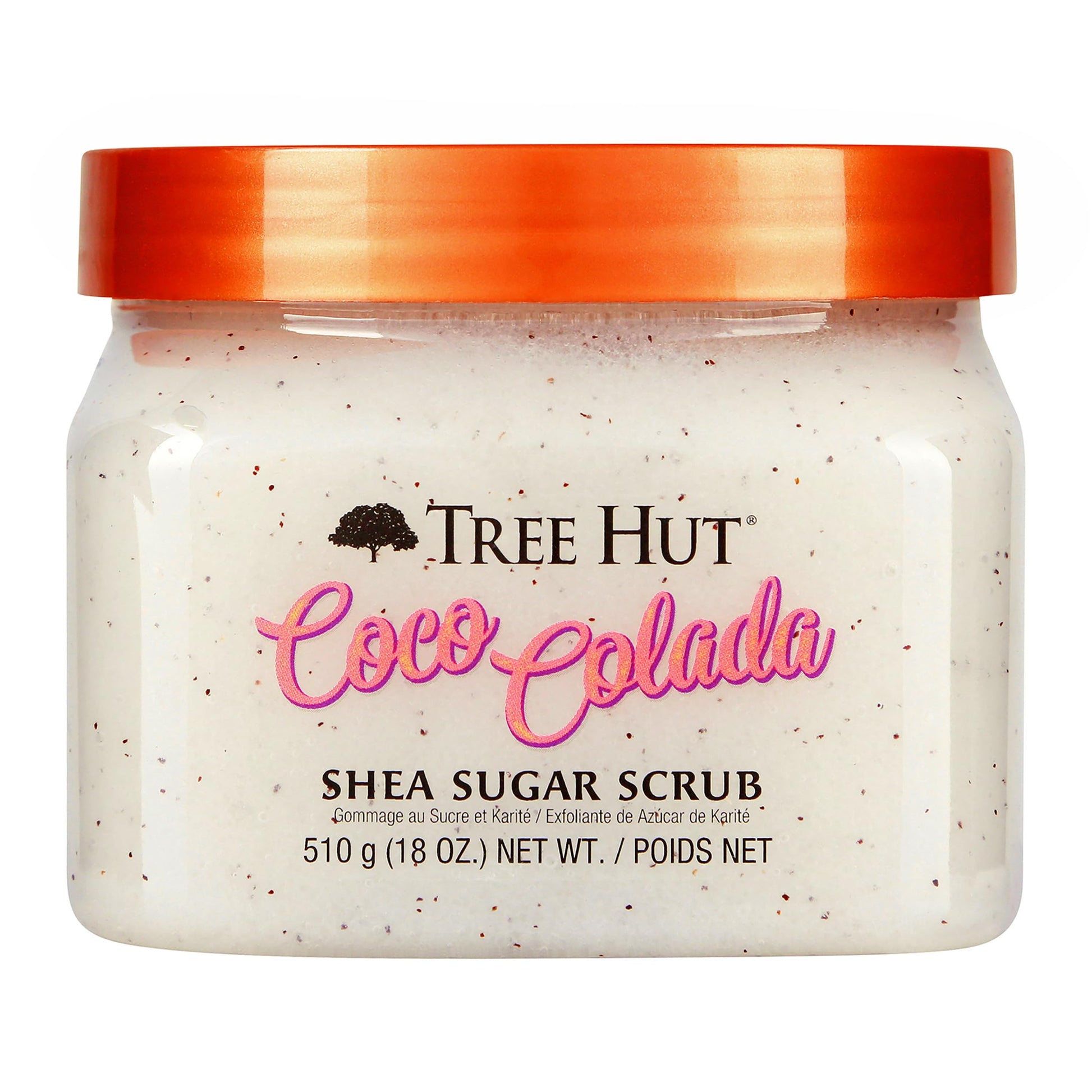 TREE HUT, Coco Colada Shea Sugar Scrub, Exfoliante Corporal de Azúcar Natural con Manteca de Karité y Esencia de Coco y Piña, Exfolia e Hidrata la Piel, 510 gramos