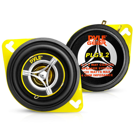 Bocinas para Auto Pyle Negro Dos Vías 3.5 Pulgadas 120 Watts Sistema estéreo