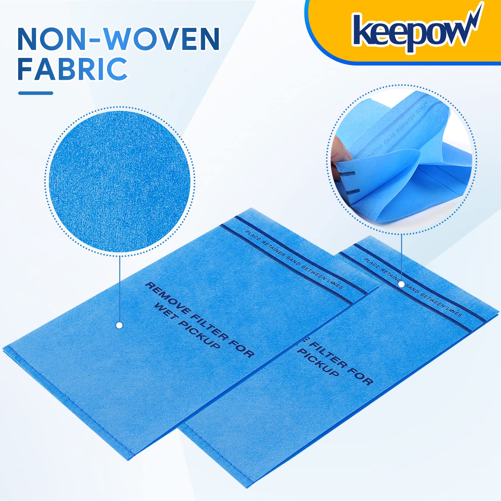 KEEPOW Filtro de aspiradora húmedo seco apto para Stinger 2.5 a 5 galones WS0255VA, parte # VF2000, paquete de 6