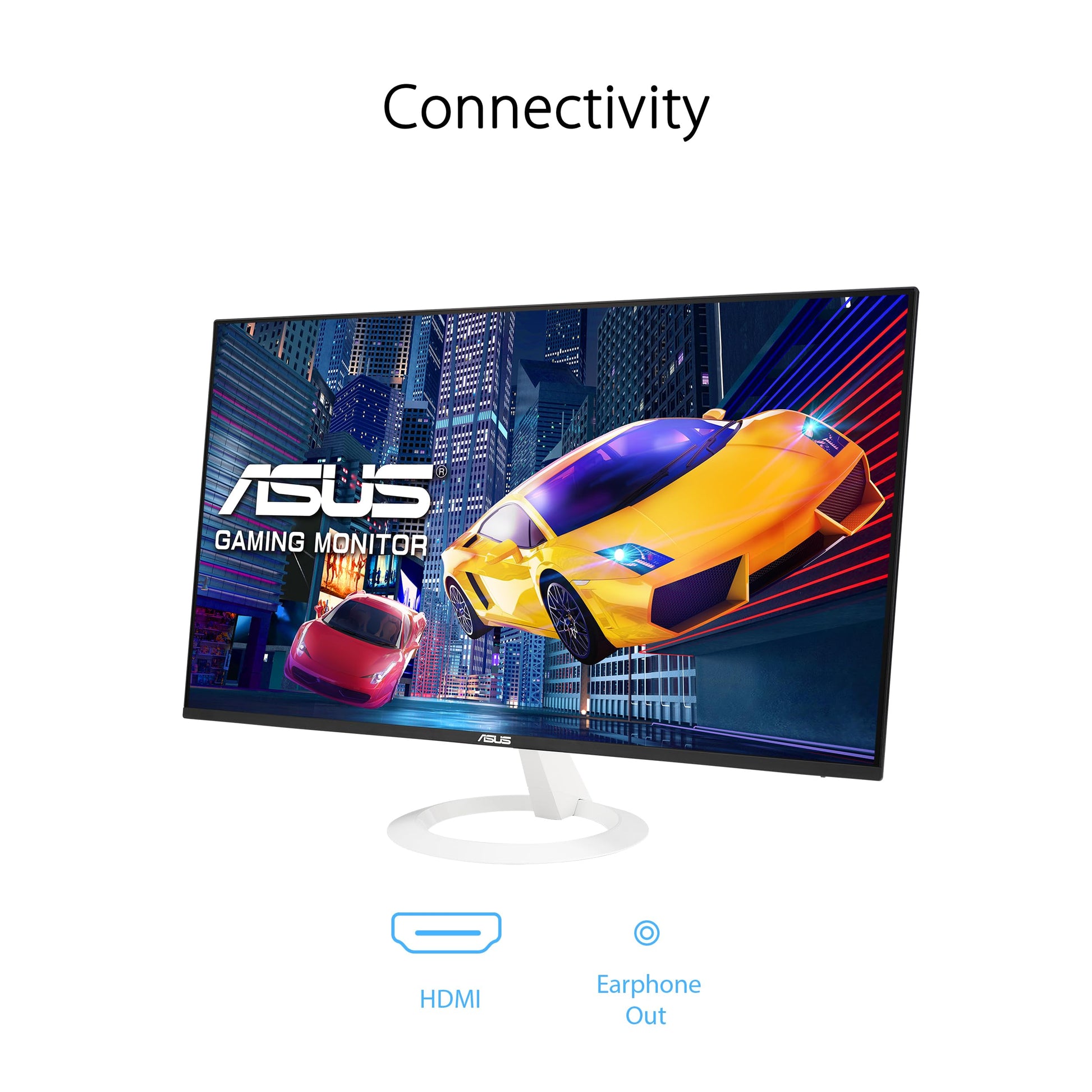 ASUS VZ27EHF-W Eye Care Monitor Gaming 27" (IPS, Full HD, sin Marcos, 100Hz, sincronización adaptativa, 1 ms MPRT, HDMI, luz Azul Baja, sin Parpadeo, Montaje en Pared)