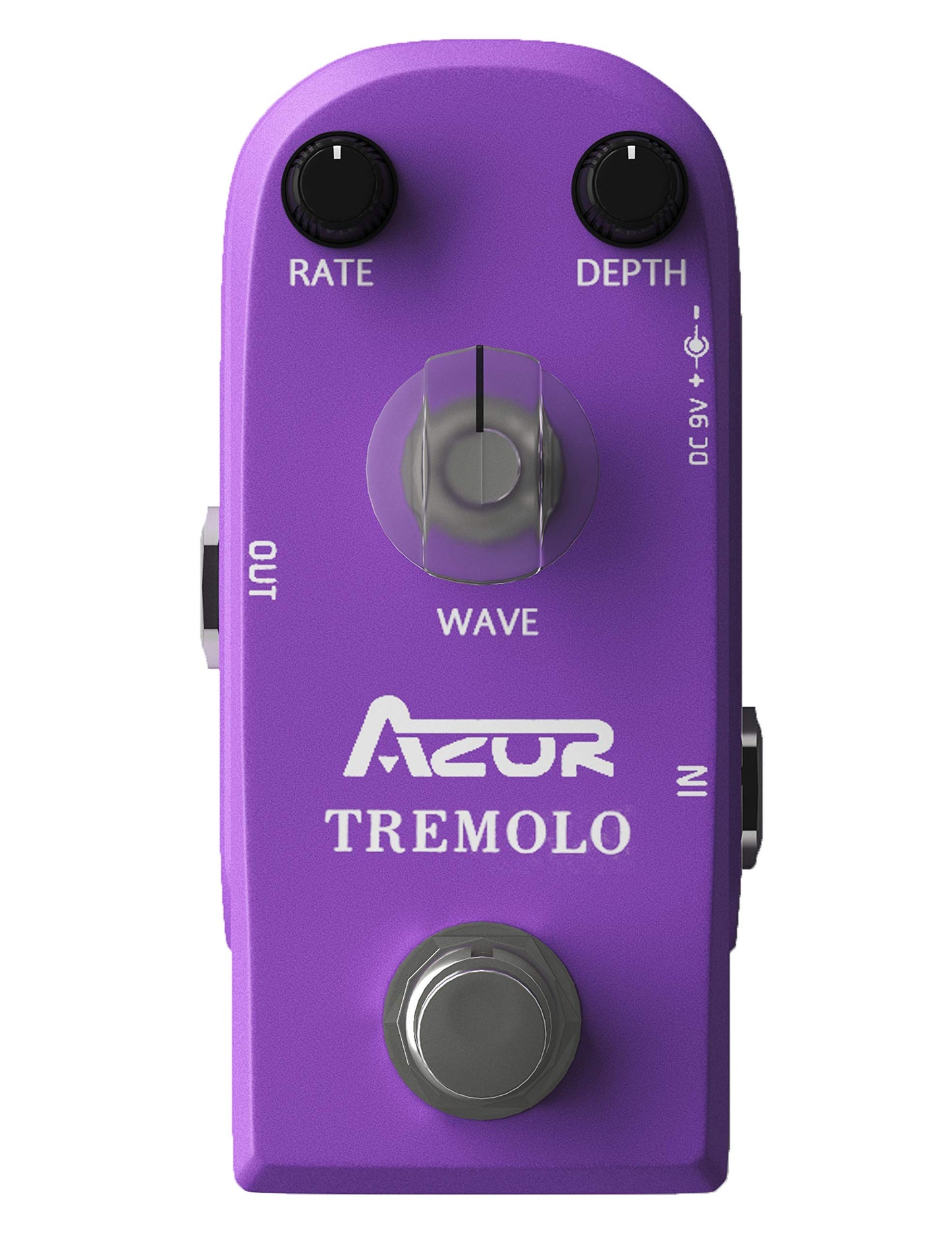 AZOR Tremolo Classic Mini Pedal de efecto guitarra con carcasa de aleación de aluminio True Bypass