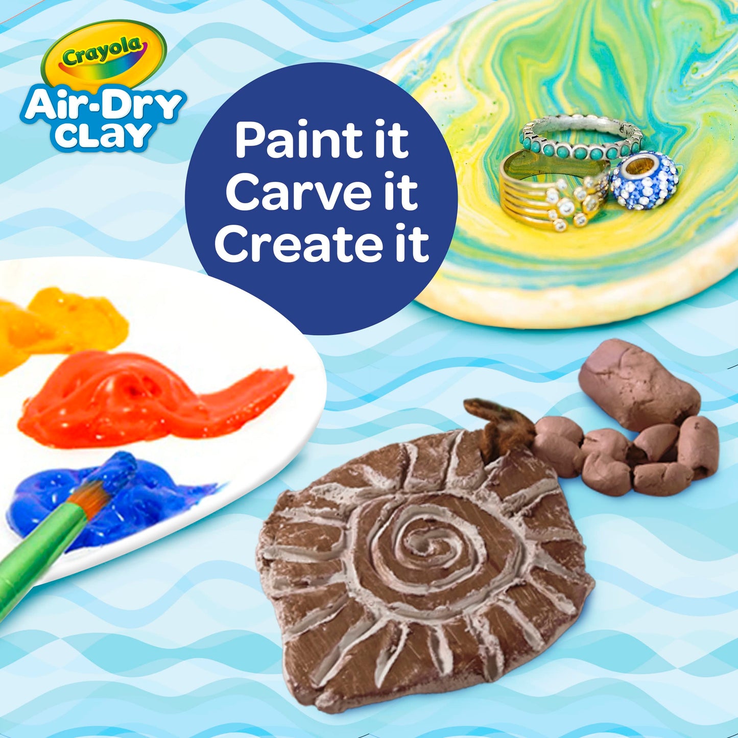 Crayola Arcilla Seca al Aire, Terra Cotta, Cubo resellable de 5 Libras, Arcilla modeladora para niños